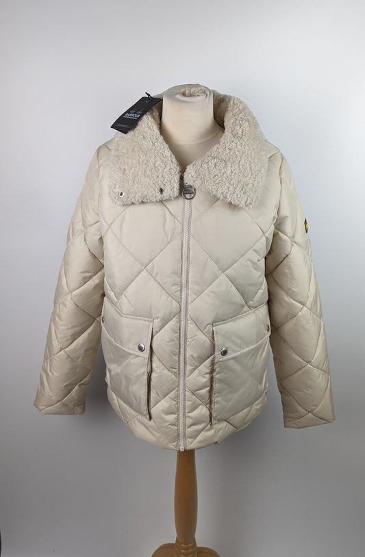 BARBOUR INTERNATIONAL Womens Norton Quilted Jacket - Cream