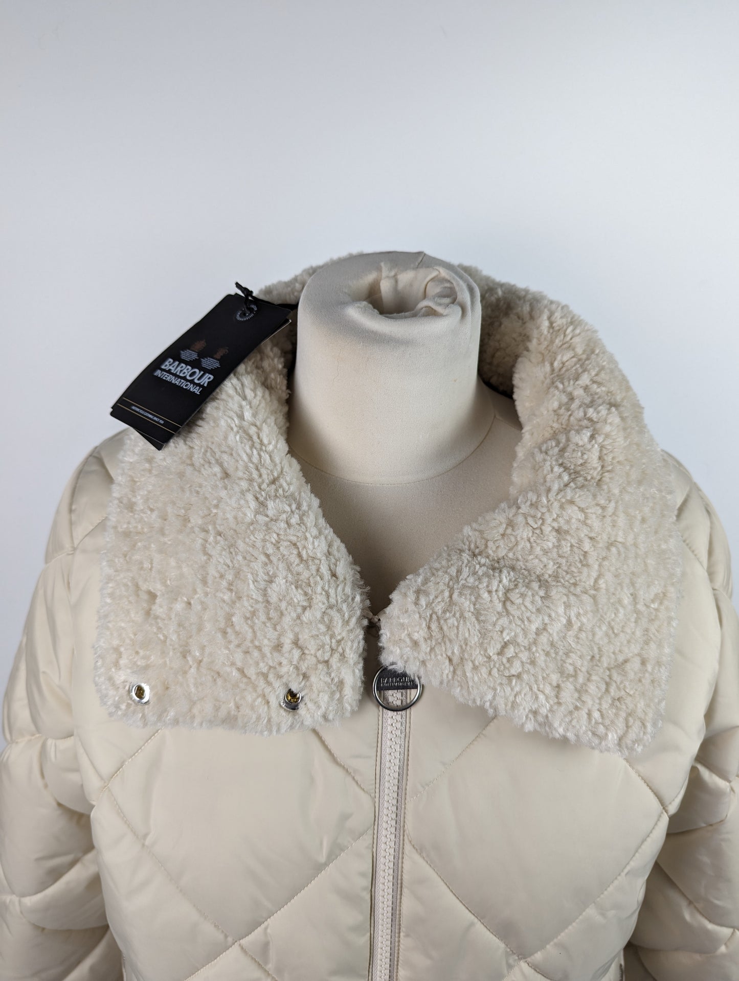 BARBOUR INTERNATIONAL Womens Norton Quilted Jacket - Cream