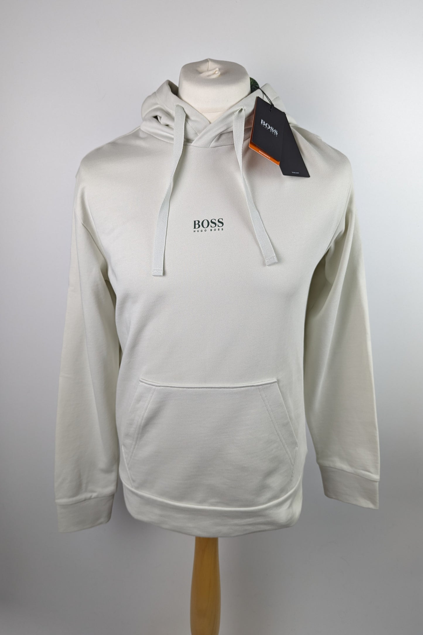 HUGO BOSS Mens WFree Hoodie - Off White