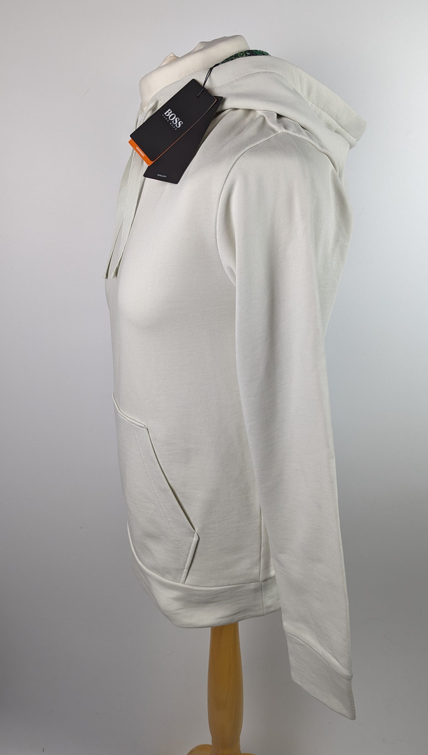 HUGO BOSS Mens WFree Hoodie - Off White