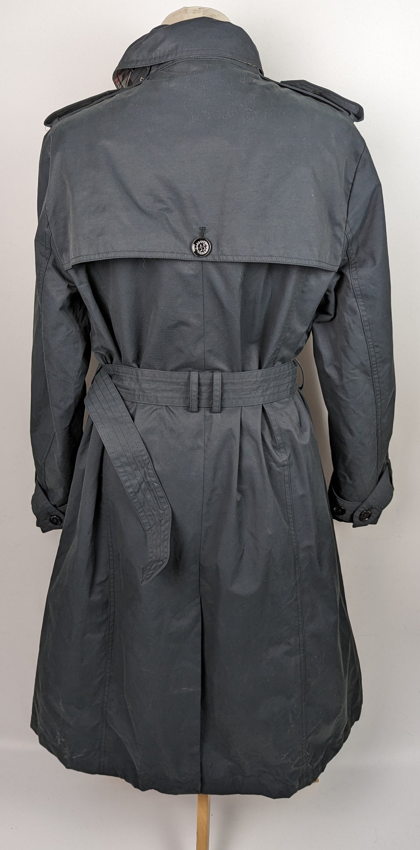 BARBOUR Beal Ladies Showerproof Trench Coat - Navy Blue