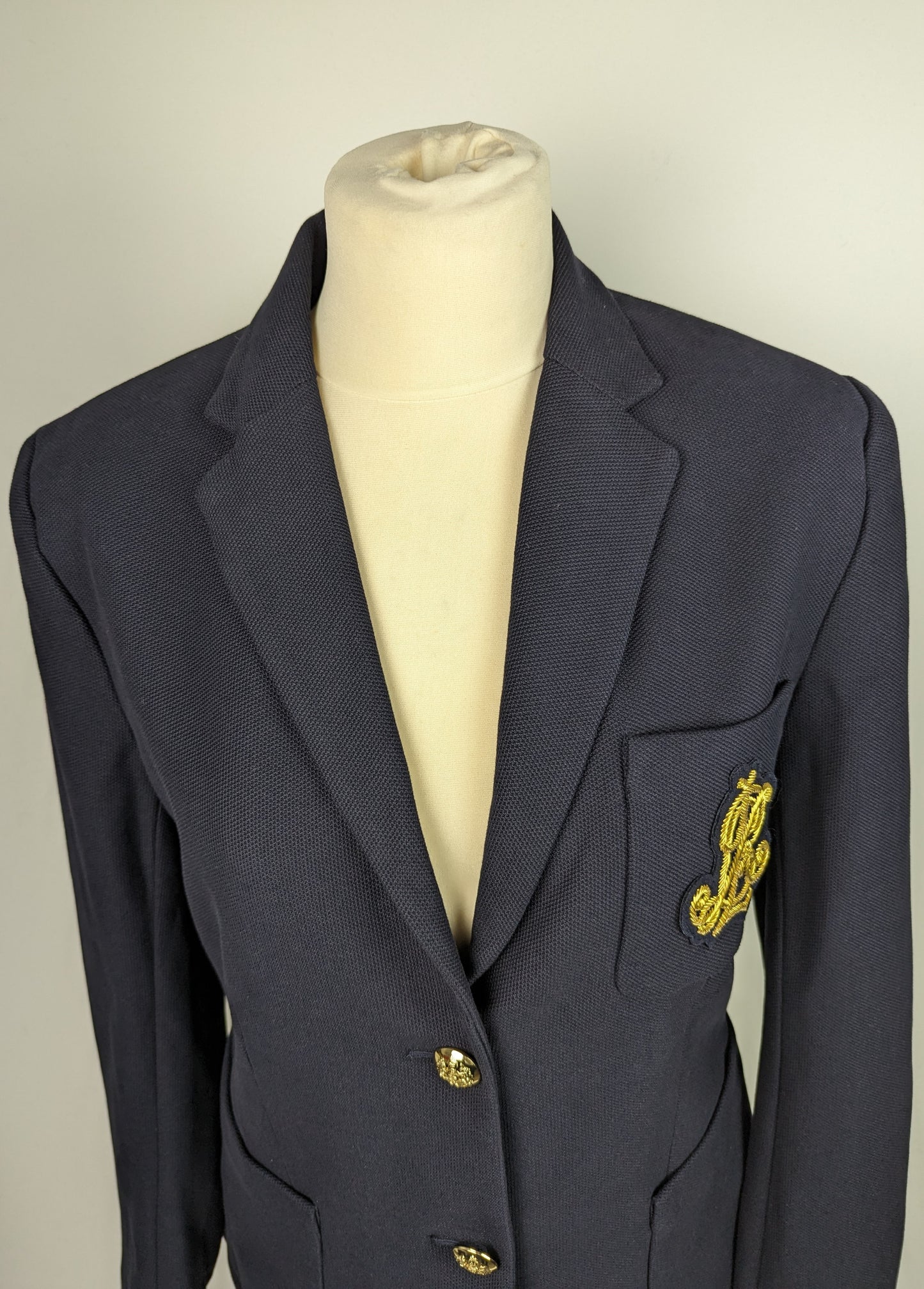 LAUREN BY RALPH LAUREN Womens Anfisa Blazer - Navy Blue