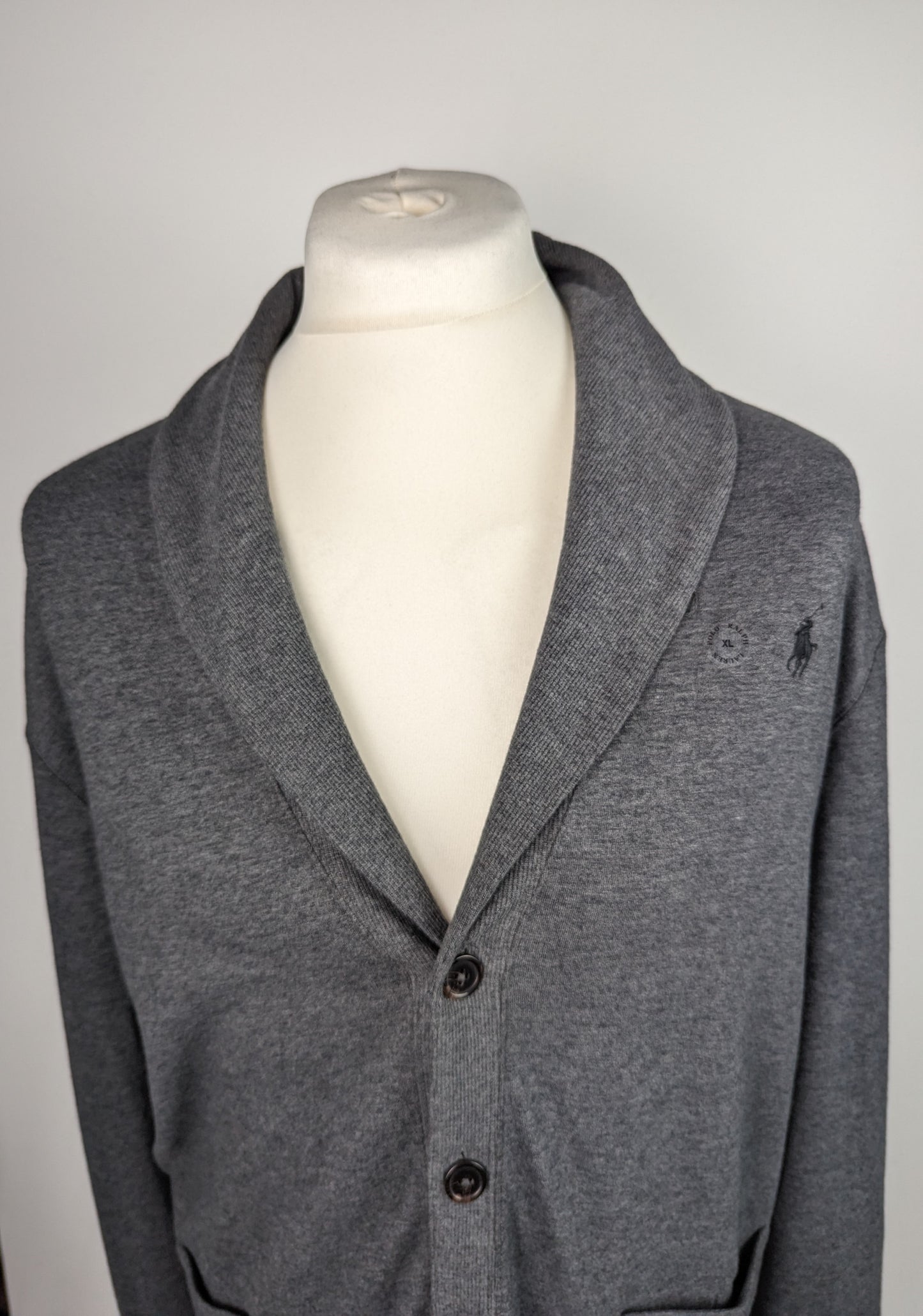 POLO RALPH LAUREN Mens Shawl Cardi - Grey