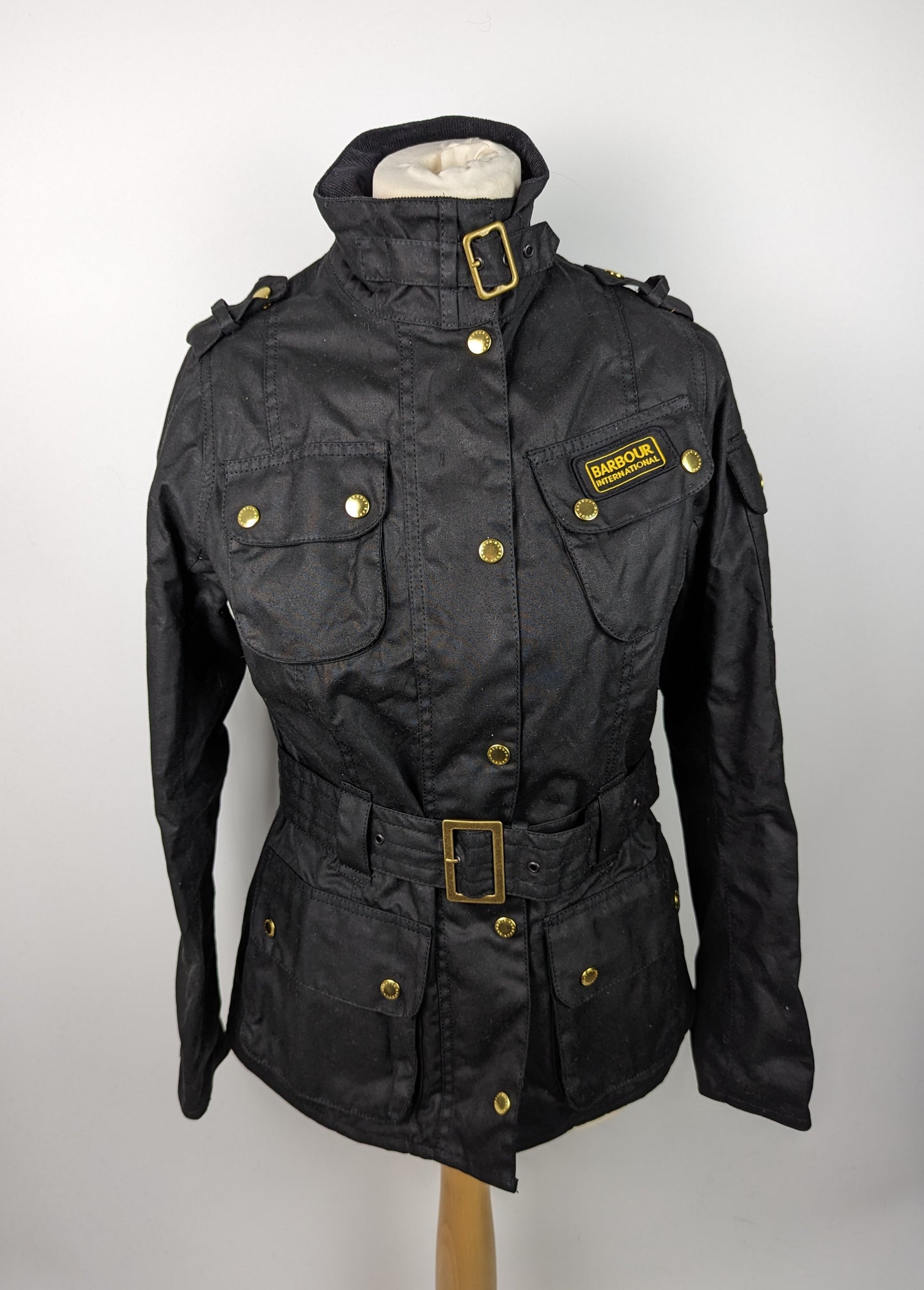 BARBOUR INTERNATIONAL Womens Waxed Jacket - Black