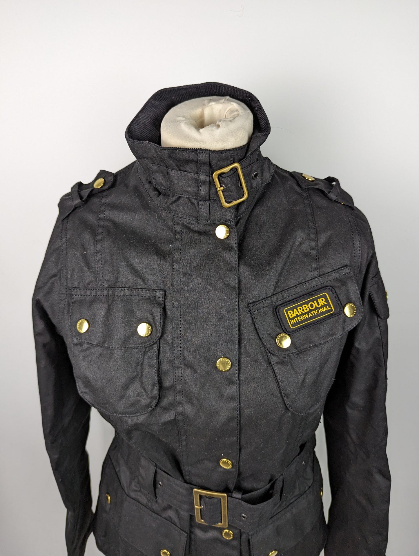 BARBOUR INTERNATIONAL Womens Waxed Jacket - Black