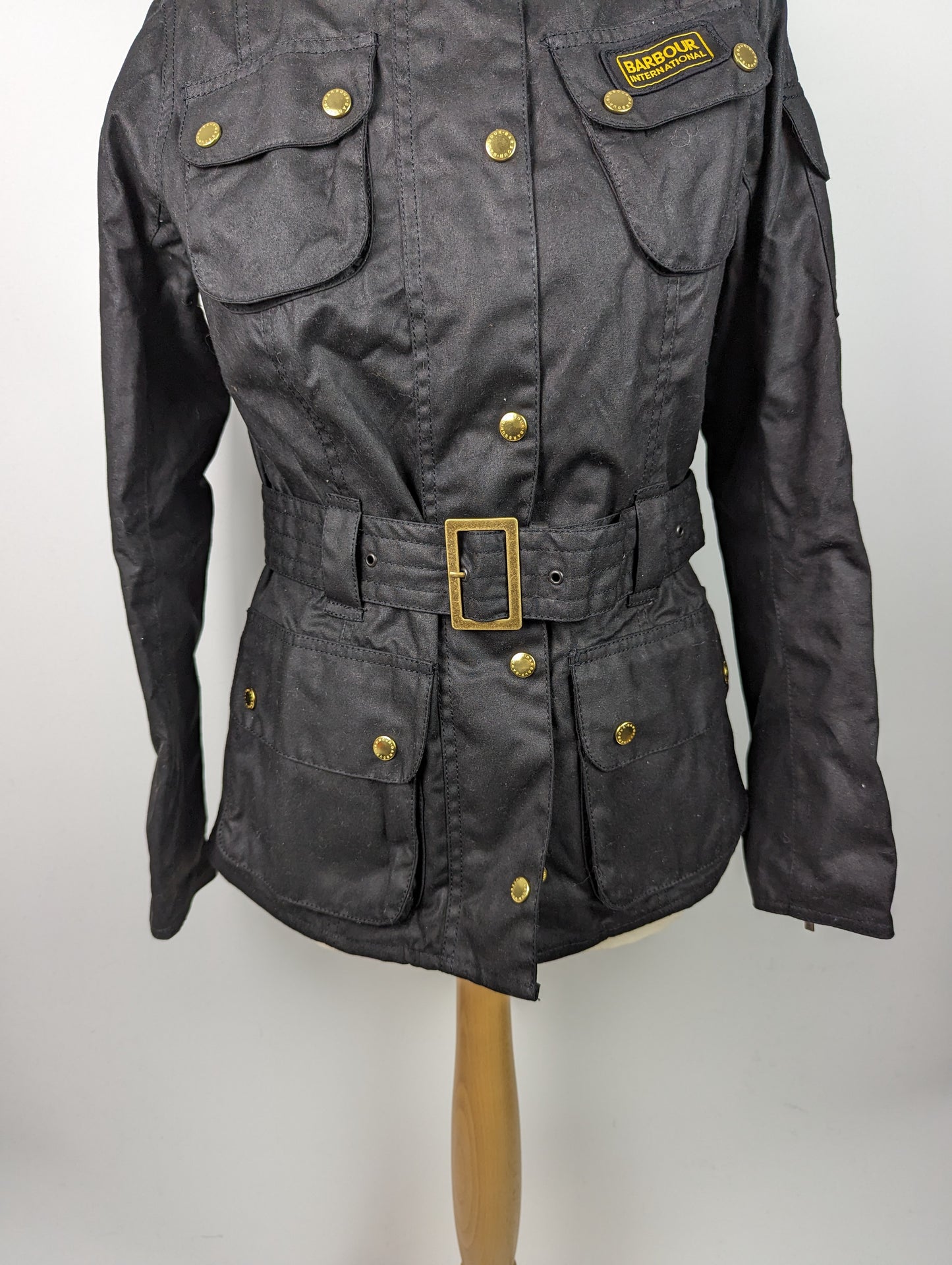 BARBOUR INTERNATIONAL Womens Waxed Jacket - Black