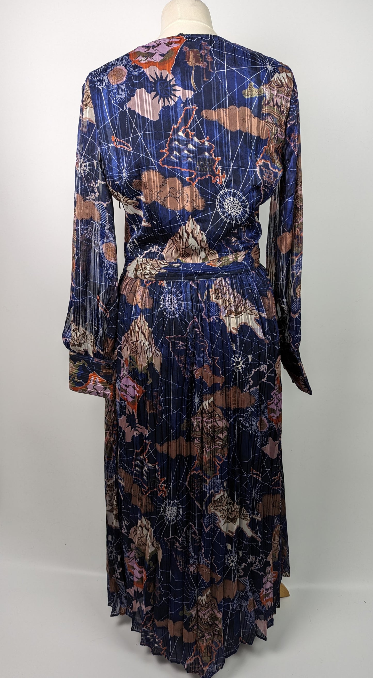 SCOTCH & SODA Midnight Printed Midi Dress - Navy Blue