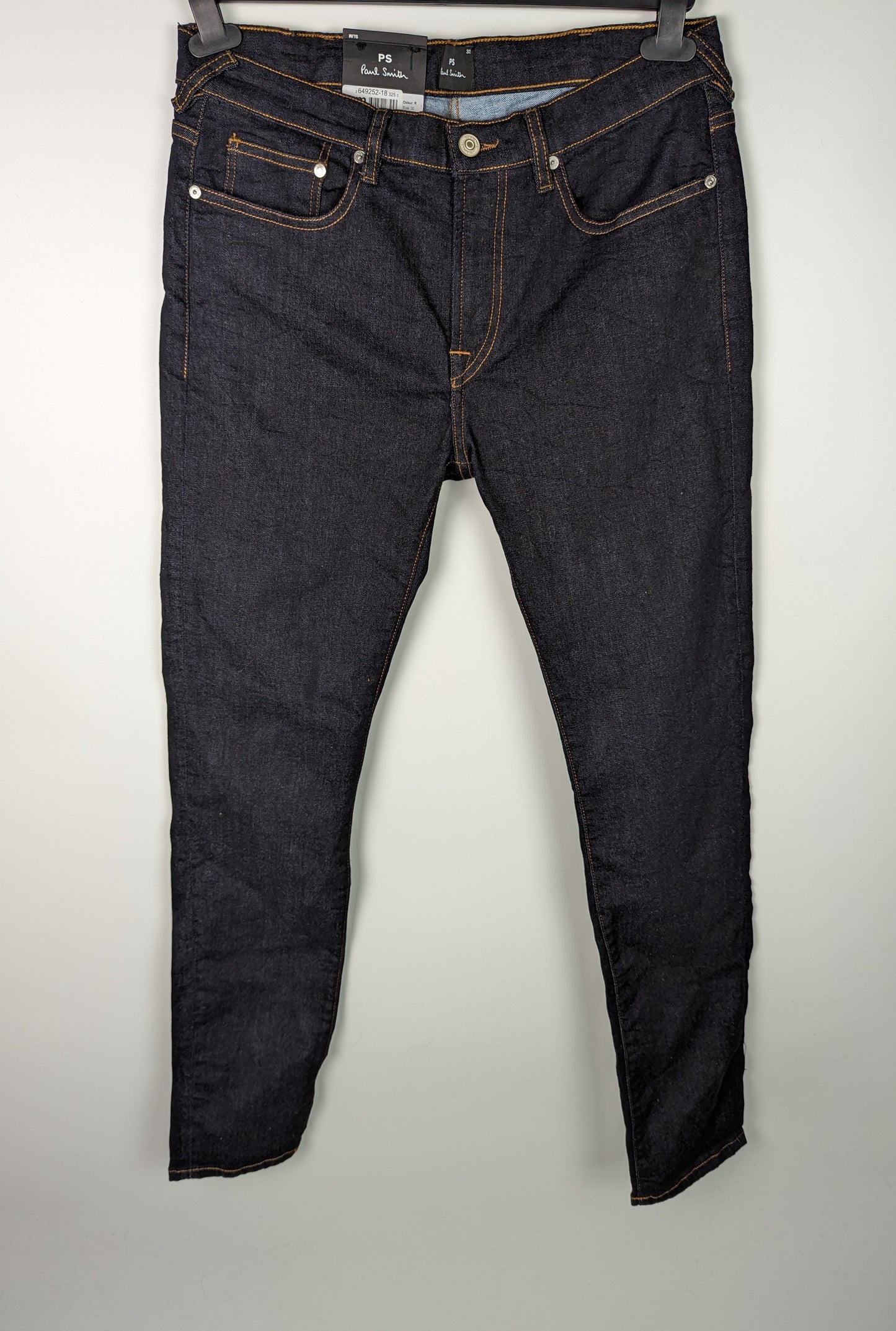 PAUL SMITH Mens Slim-Fit 'Crosshatch Stretch' Jeans - Indigo Blue