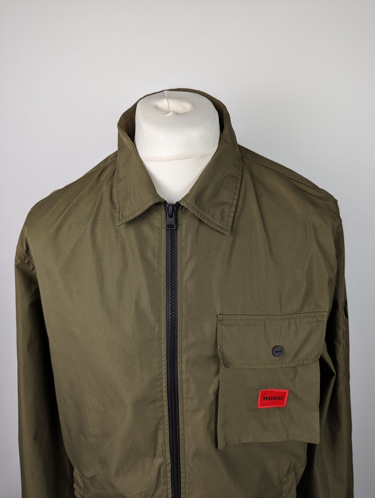 HUGO Mens Emmond Overshirt - Dark Green