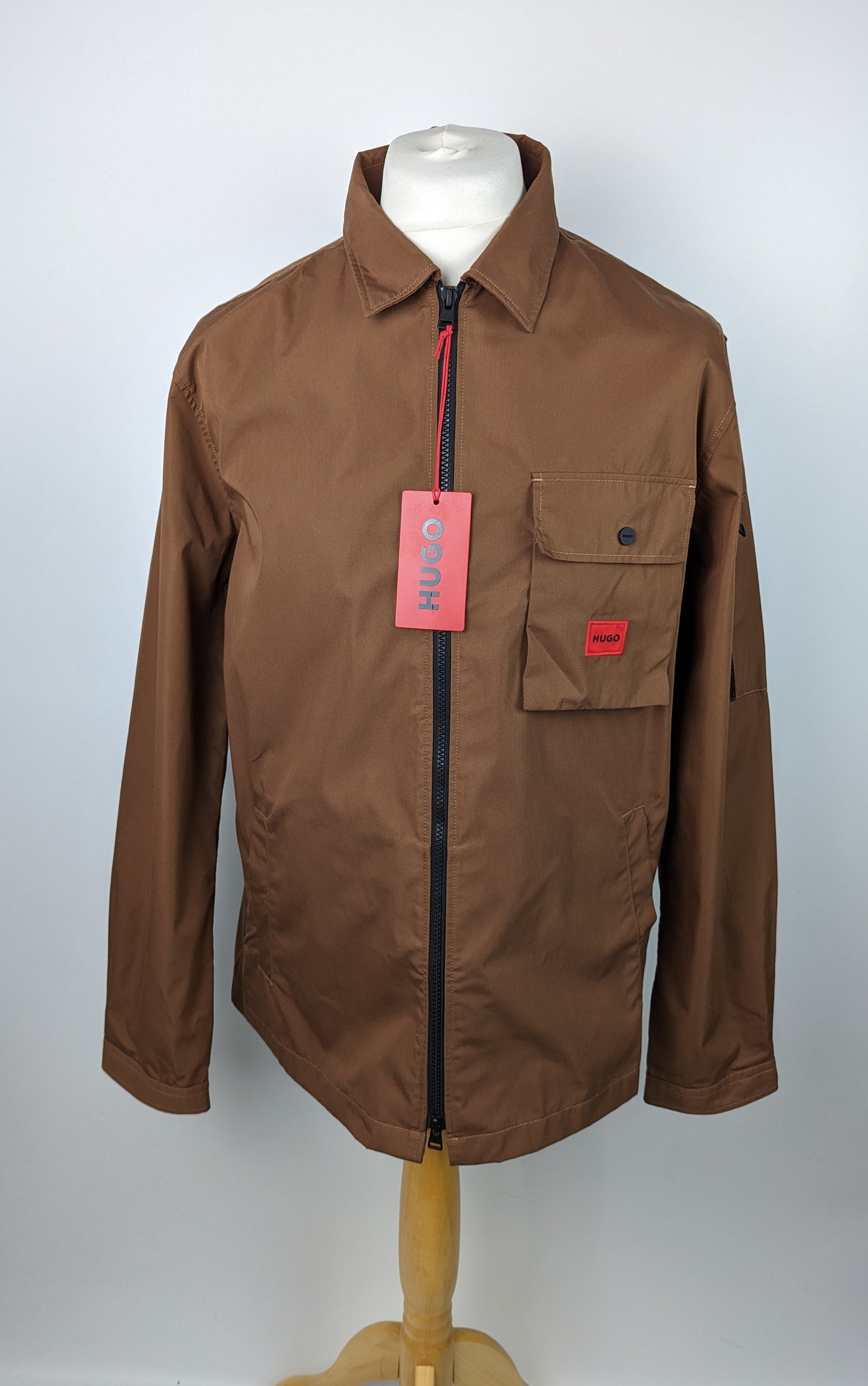 HUGO Mens Emmond Overshirt - Rust/Copper