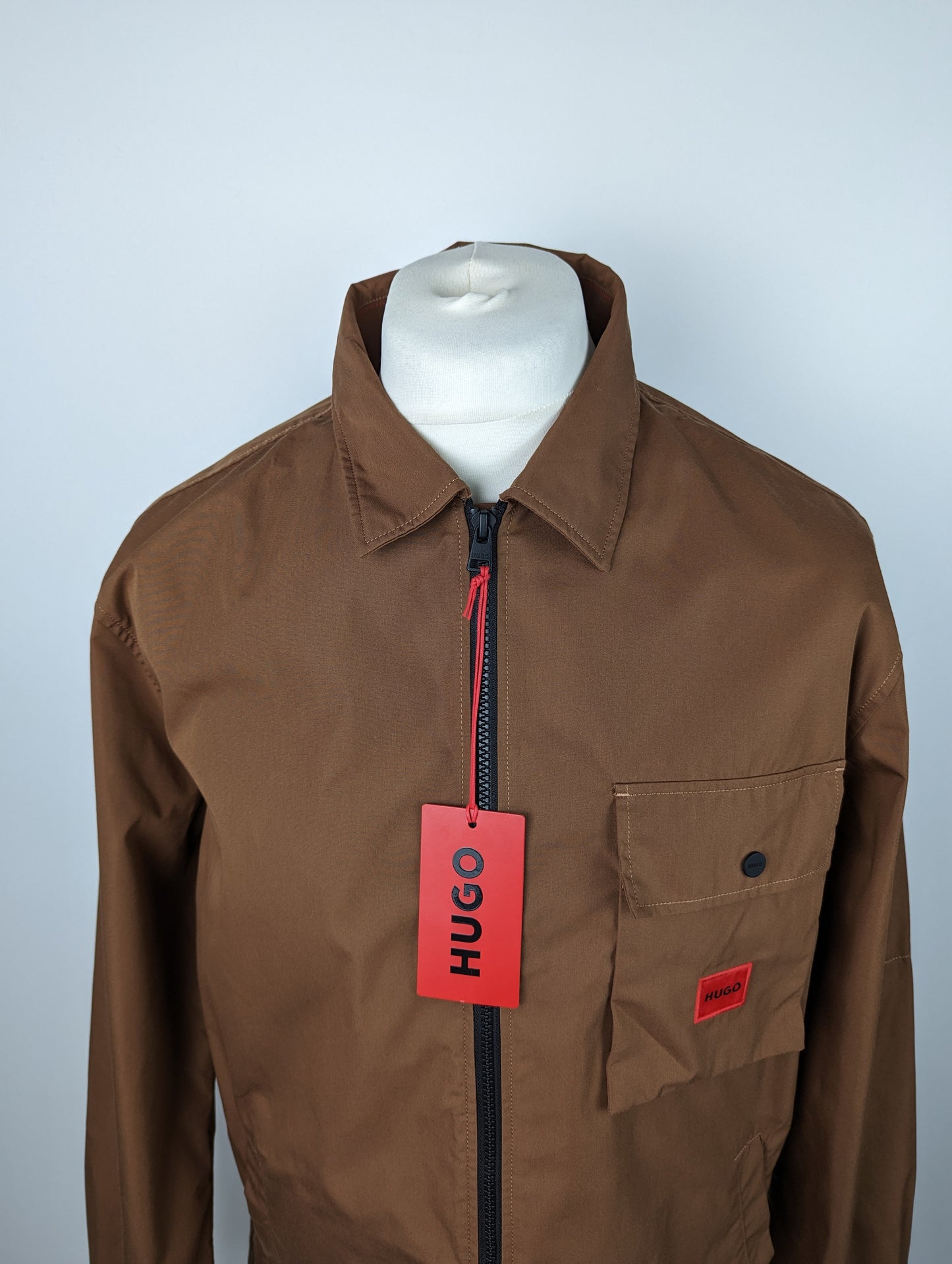 HUGO Mens Emmond Overshirt - Rust/Copper