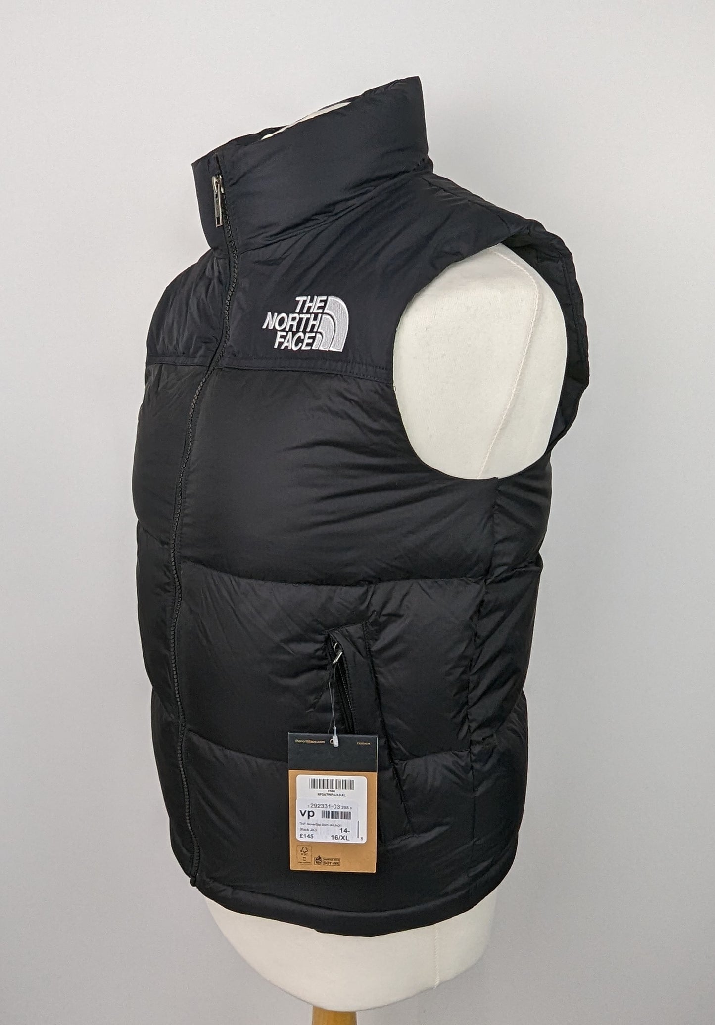 The North Face 700 1996 Retro Nuptse Teen Gilet - Black