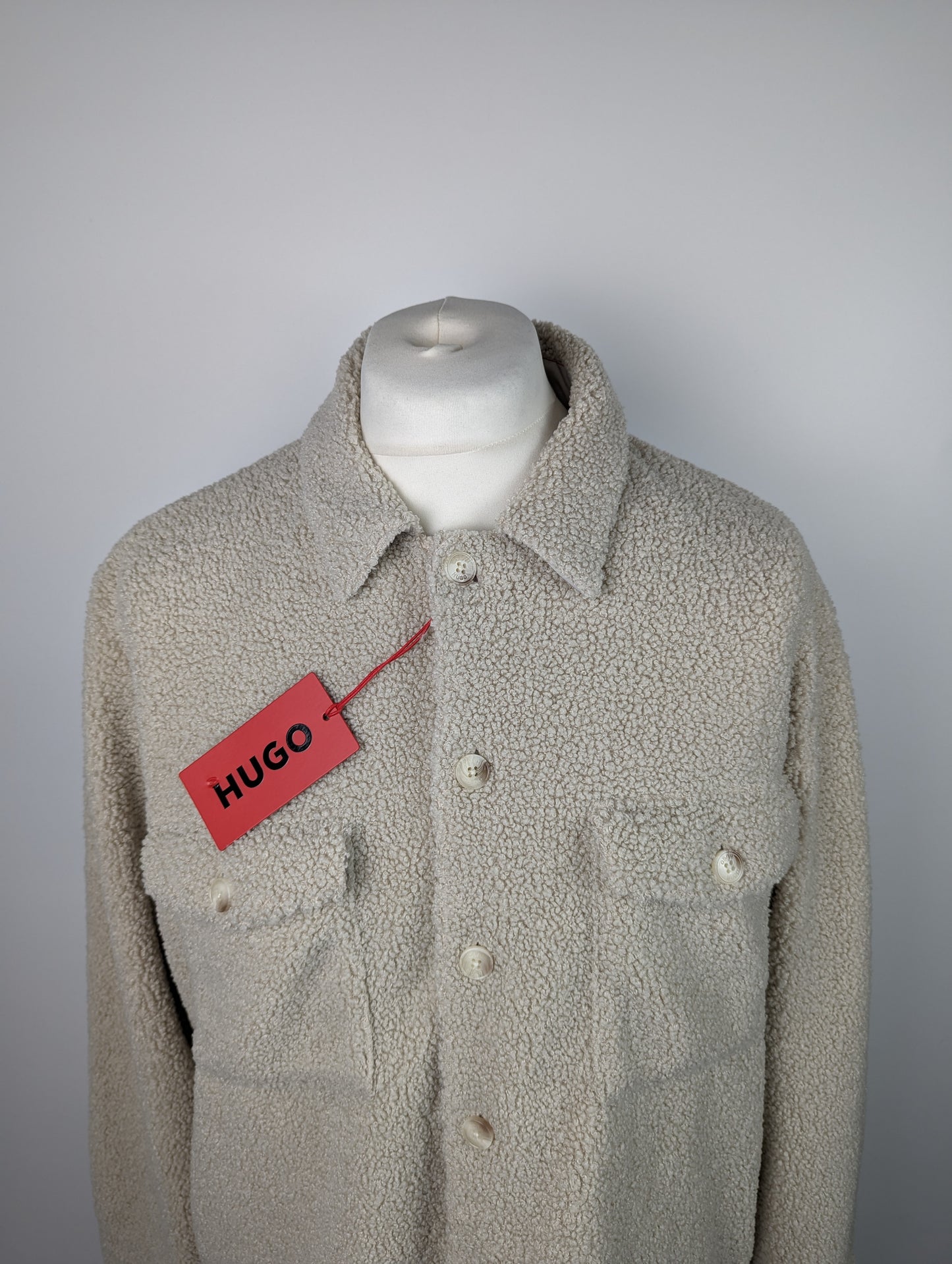 HUGO Enalu O/S Mens Jacket - Cream/Natural