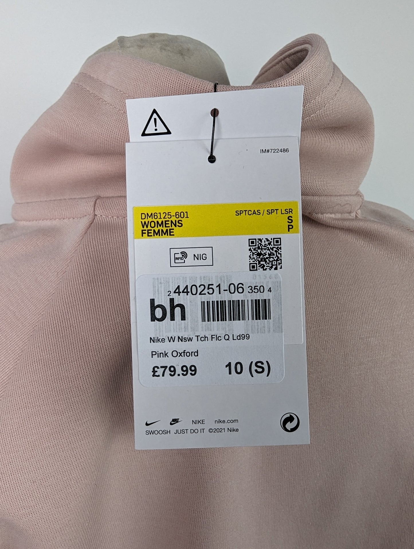 Nike Sportswear Tech Fleece Womens Jumper -Pink Oxford