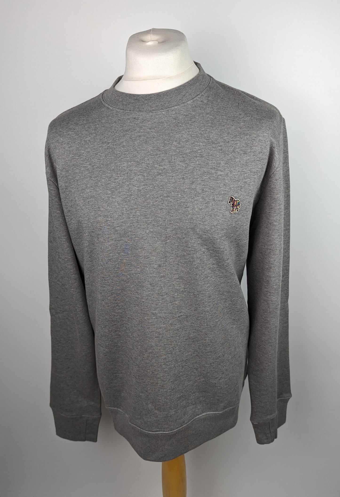 PS PAUL SMITH Zebra Reg Fit Mens Jumper - Grey