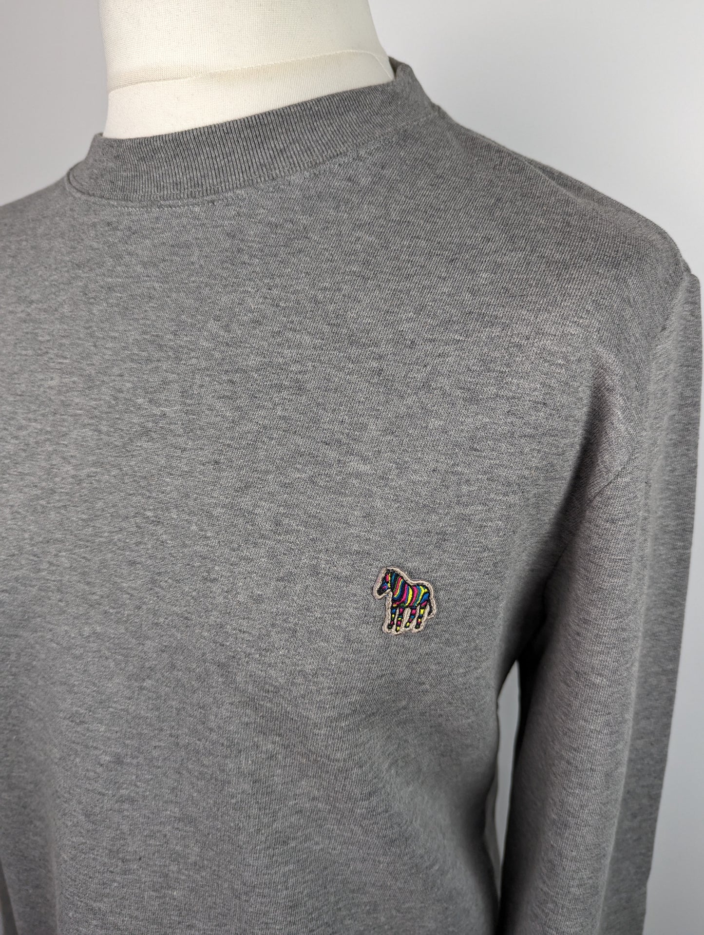 PS PAUL SMITH Zebra Reg Fit Mens Jumper - Grey