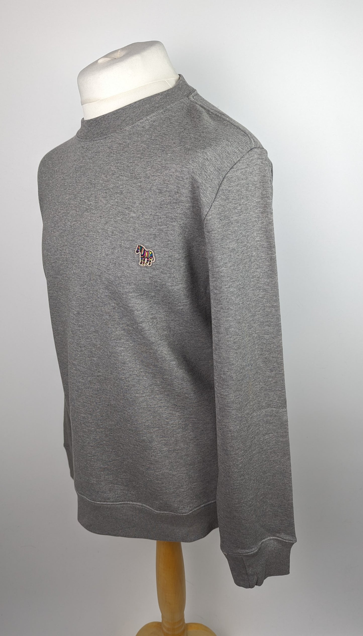 PS PAUL SMITH Zebra Reg Fit Mens Jumper - Grey