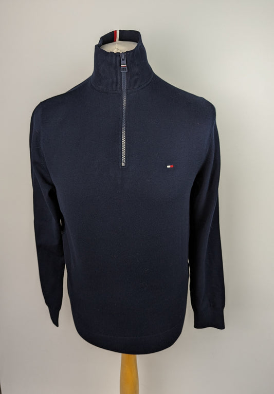 Tommy Hilfiger 1985 Half Zip Jumper- Navy Blue