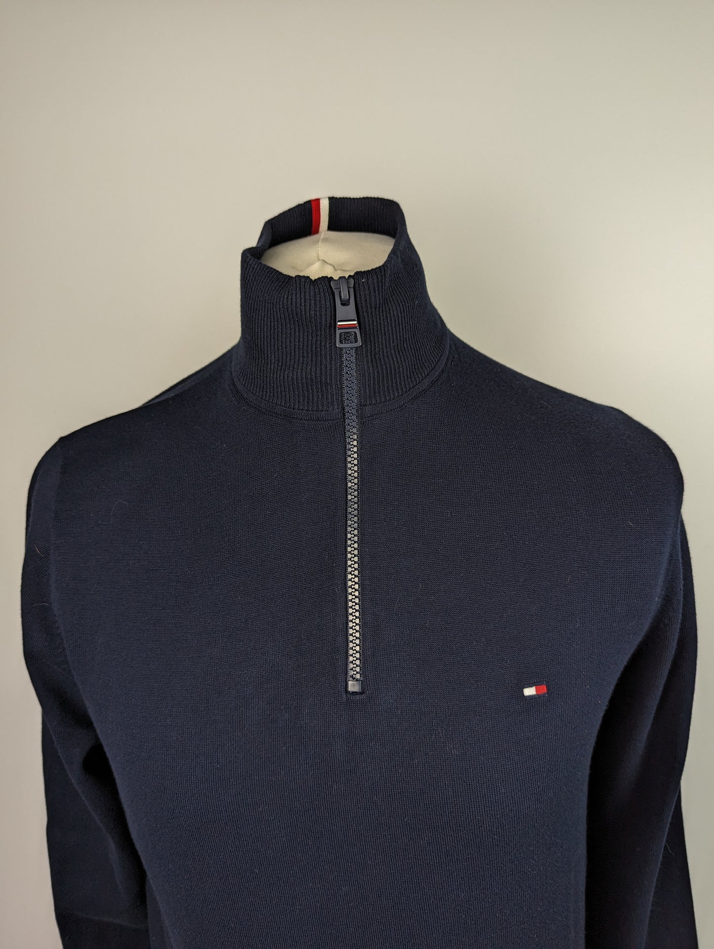 Tommy Hilfiger 1985 Half Zip Jumper- Navy Blue