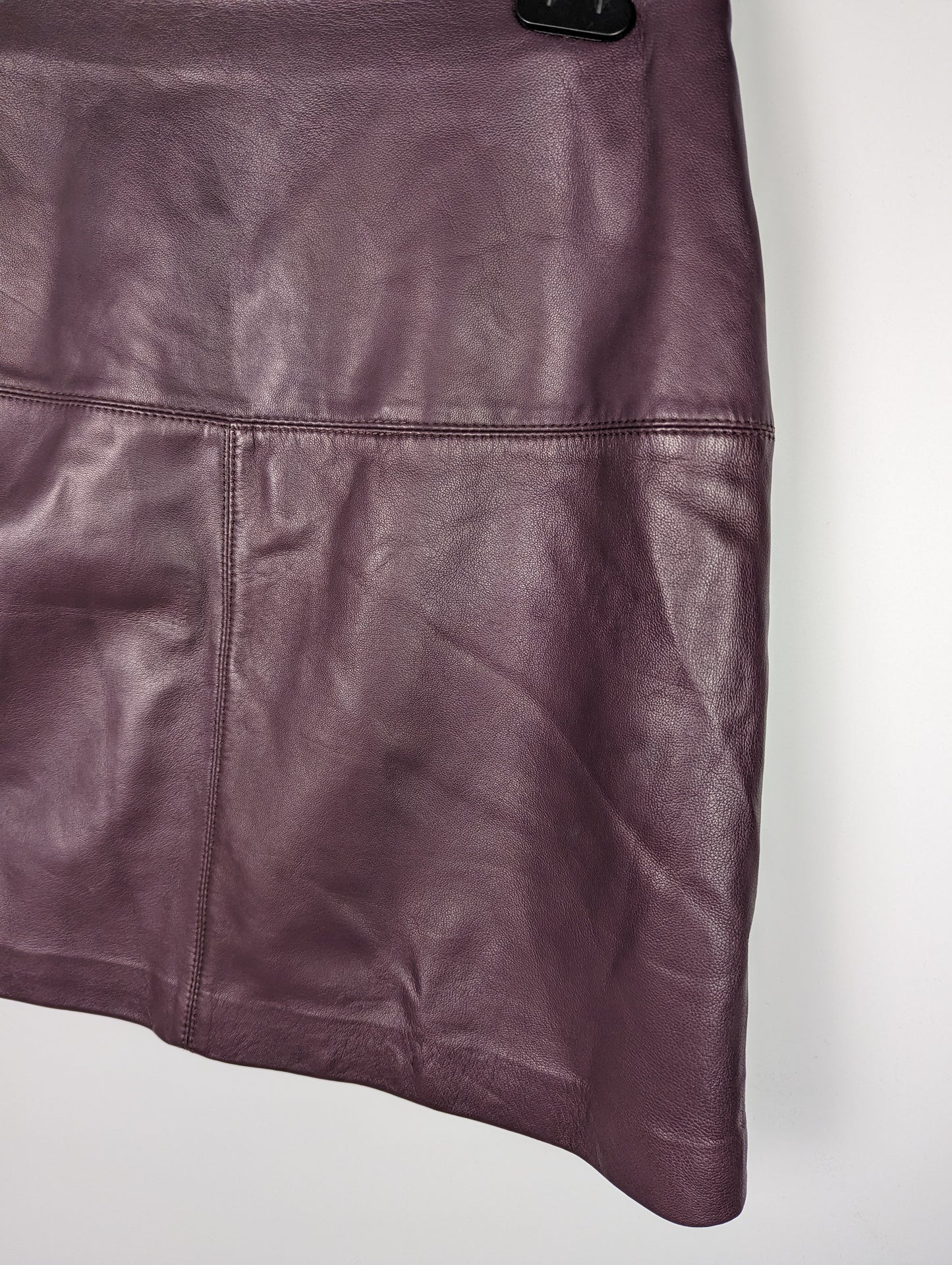 TED BAKER Womens Valiat Leather Mini Skirt - Purple