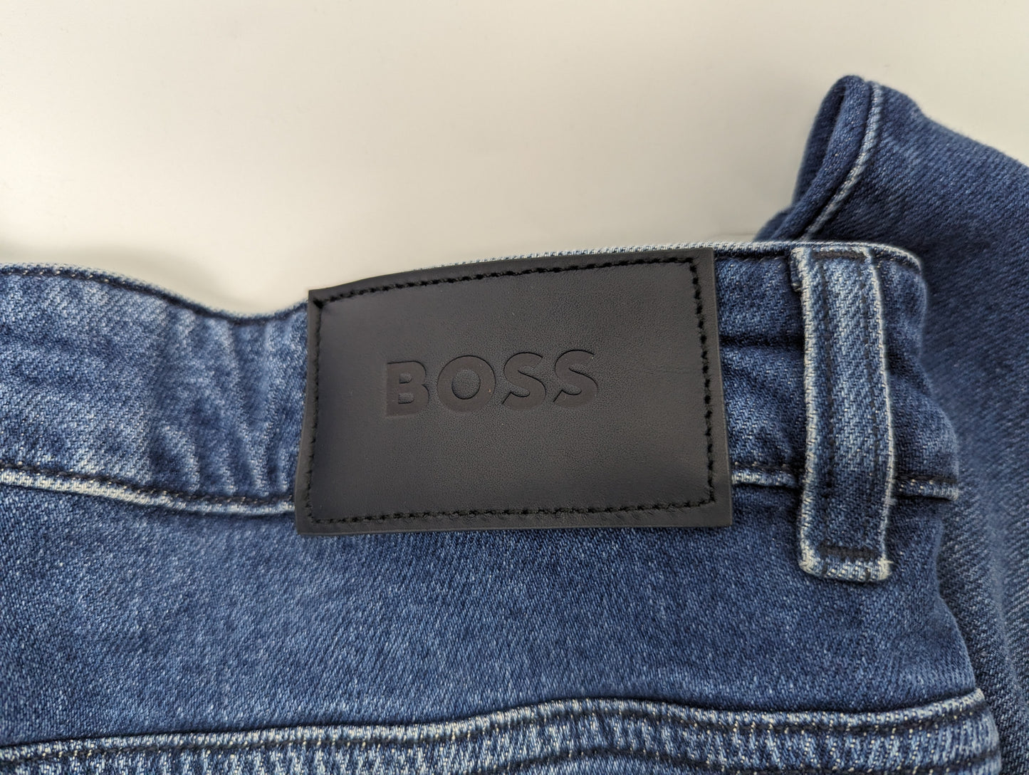 BOSS Mens Delaware Slim Jeans - Mid Blue