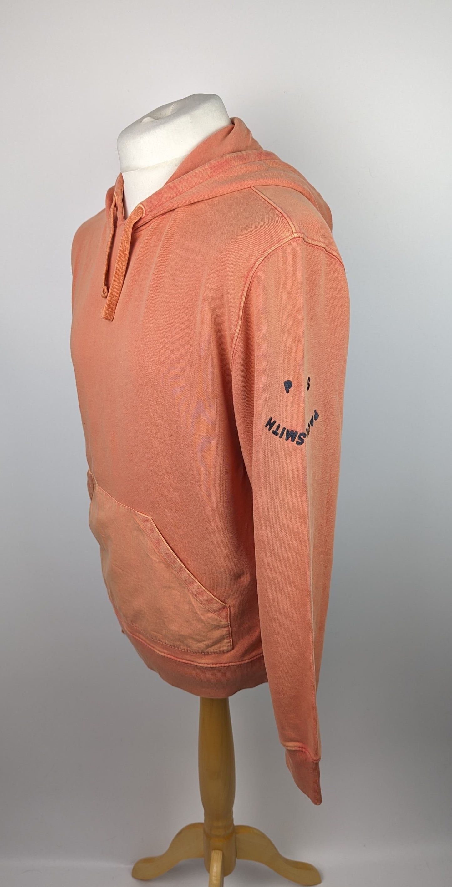 PAUL SMITH Mens Sleeve Happy Hoodie - Orange