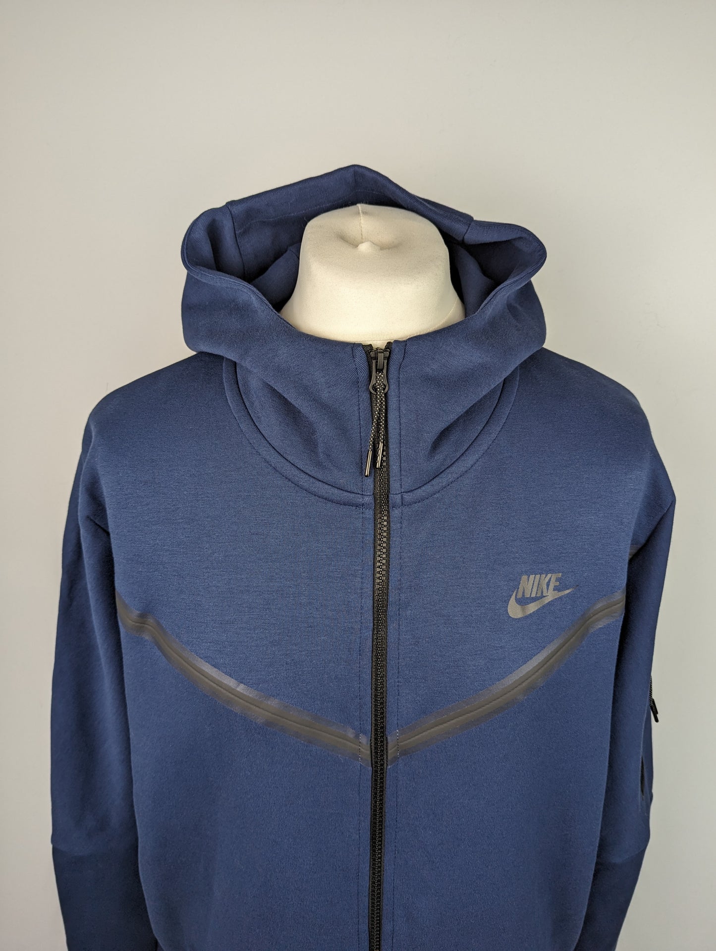 Nike Mens Tech Fleece Full Zip Hoodie - Blue