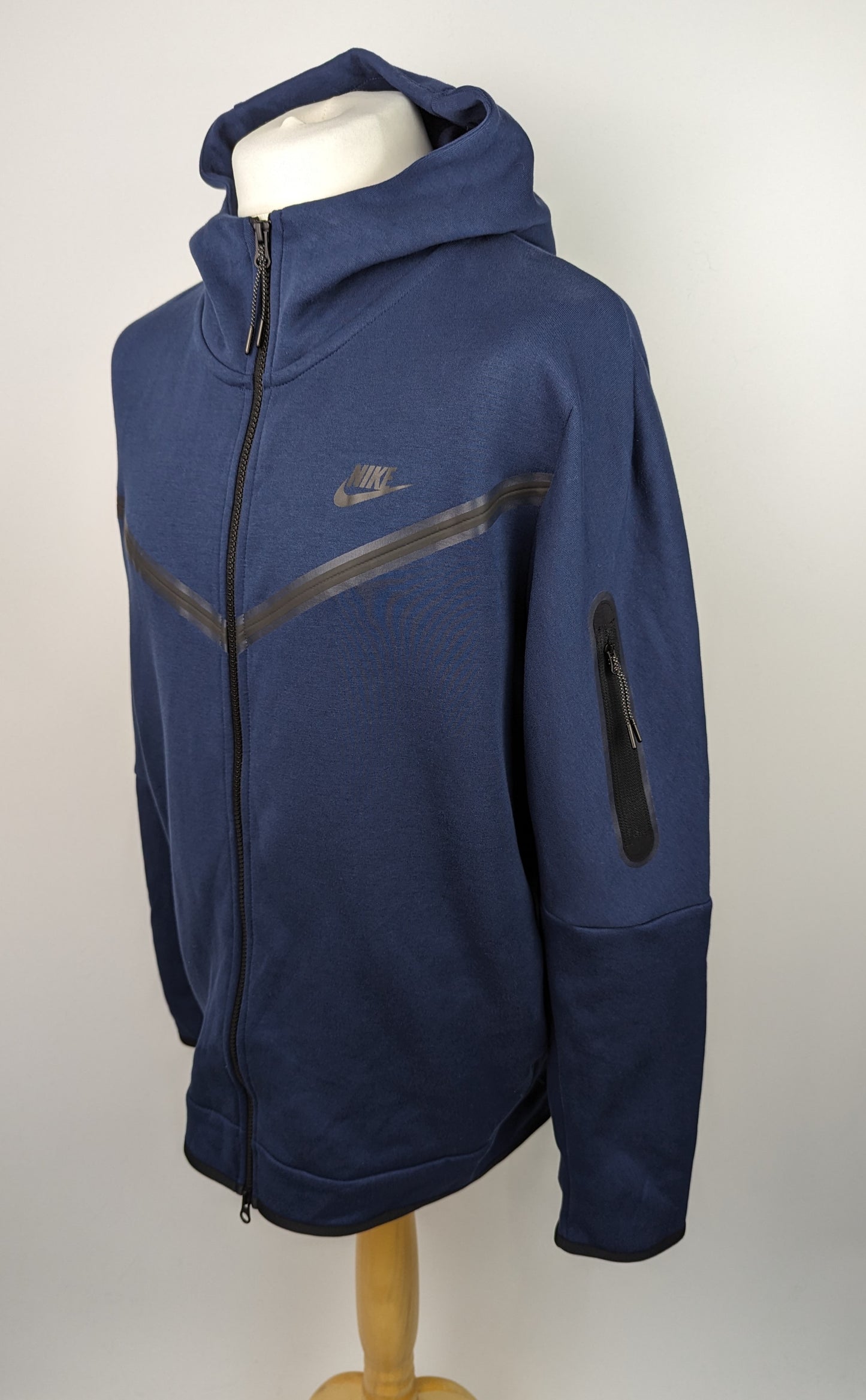 Nike Mens Tech Fleece Full Zip Hoodie - Blue