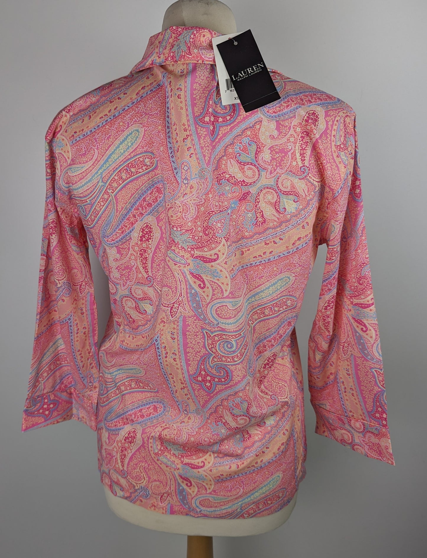 RALPH LAUREN Pyjama Shirt Top - Pink Paisley