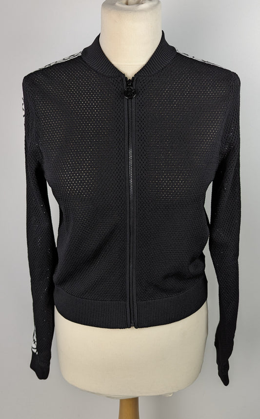 MICHAEL KORS Logo Mesh Tape Tracksuit Jacket - Black