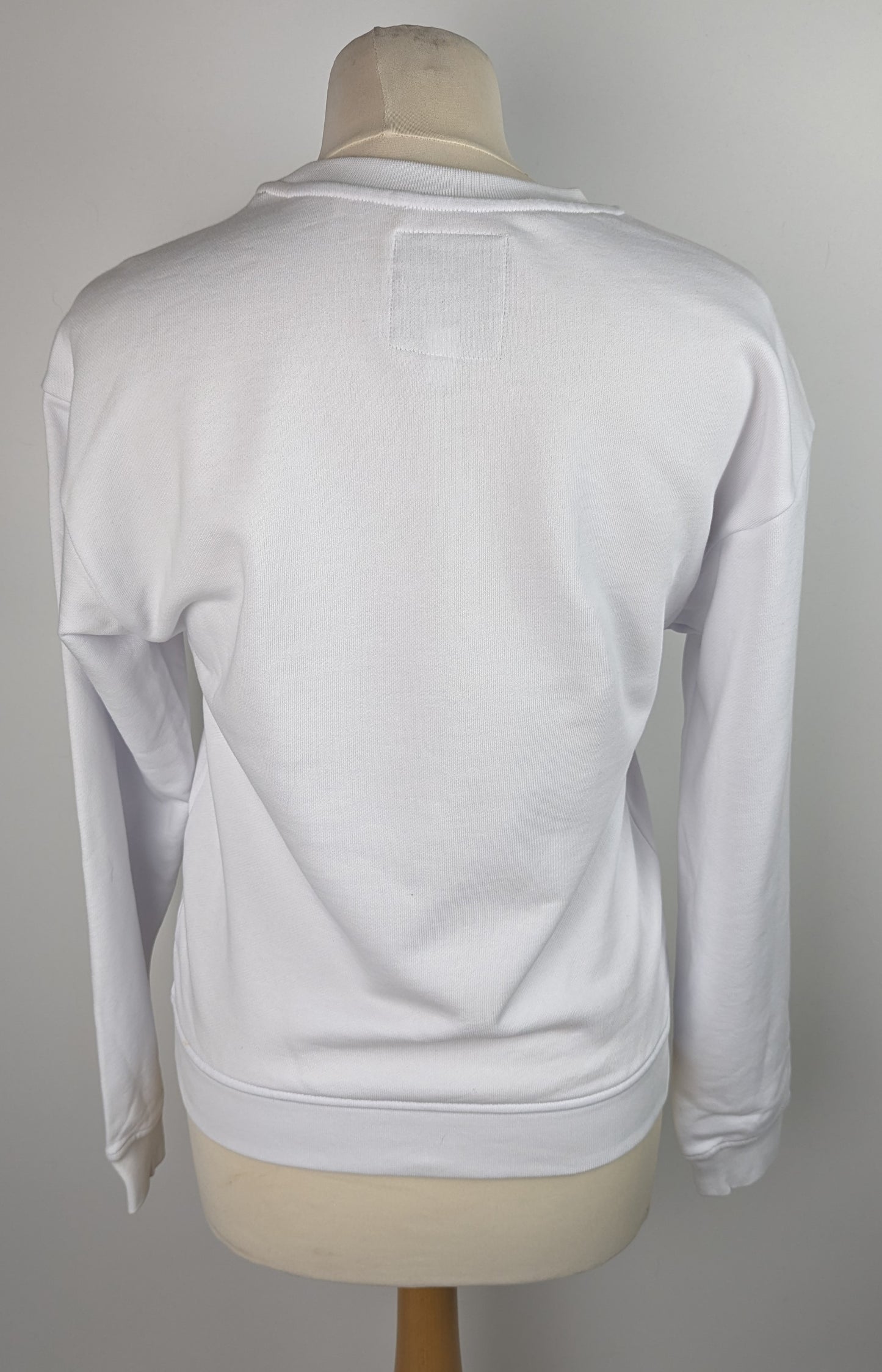 ARMANI EXCHANGE Womens Stud Icon Logo Jumper- White