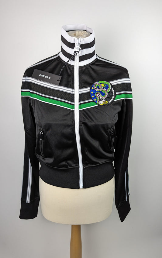 DIESEL - F-Lidius-G Track jacket - Black/Green