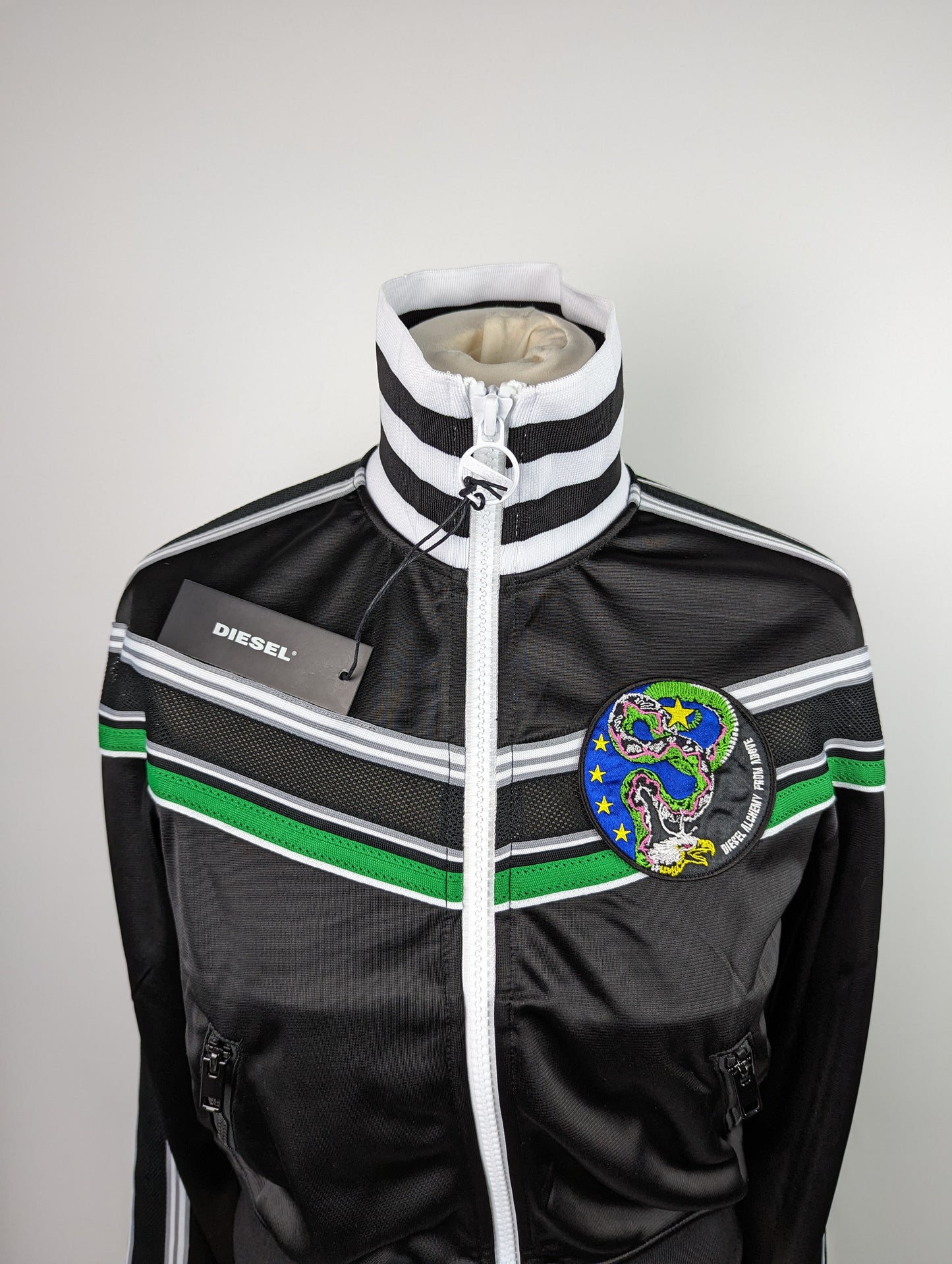 DIESEL - F-Lidius-G Track jacket - Black/Green