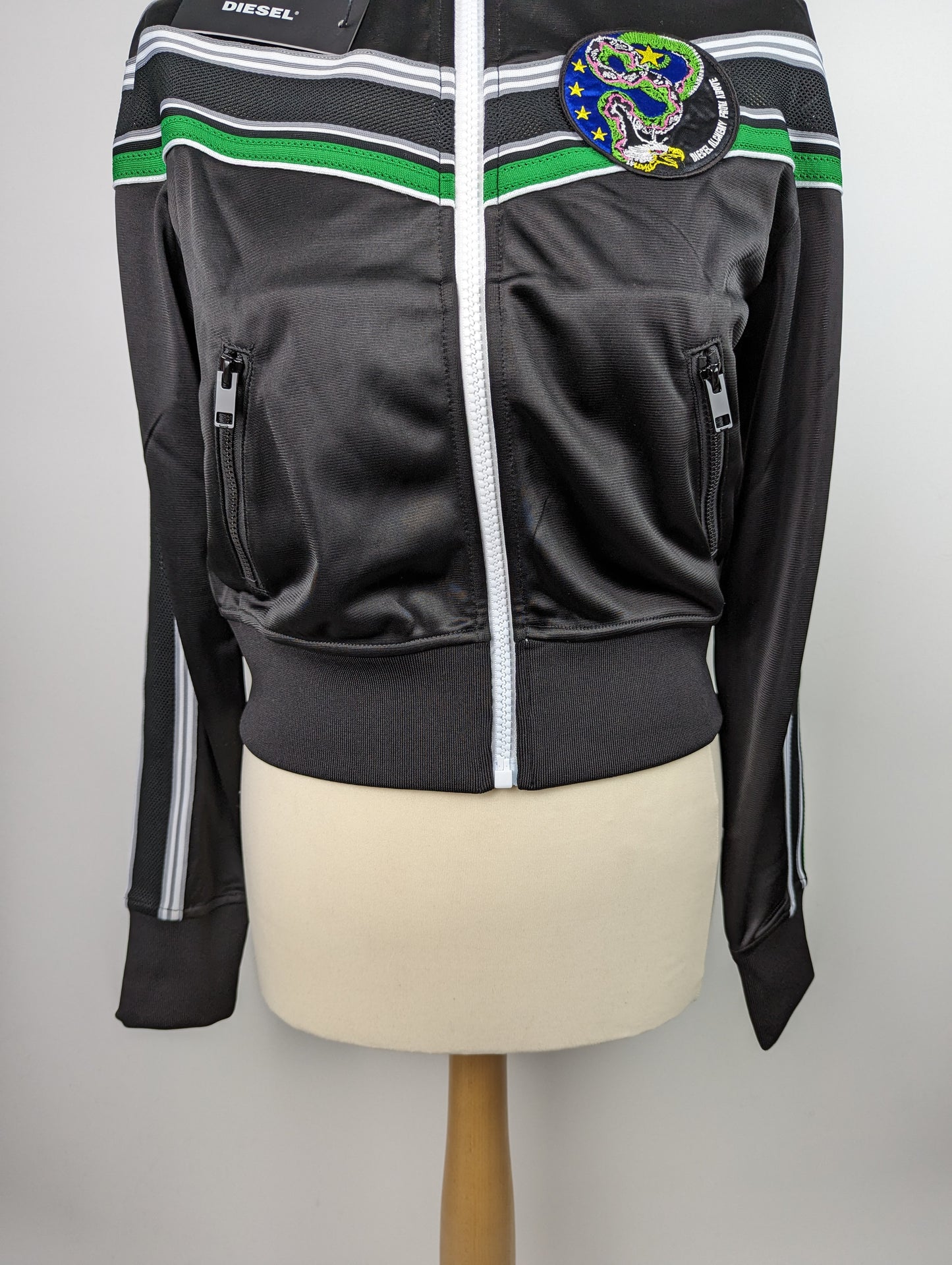 DIESEL - F-Lidius-G Track jacket - Black/Green