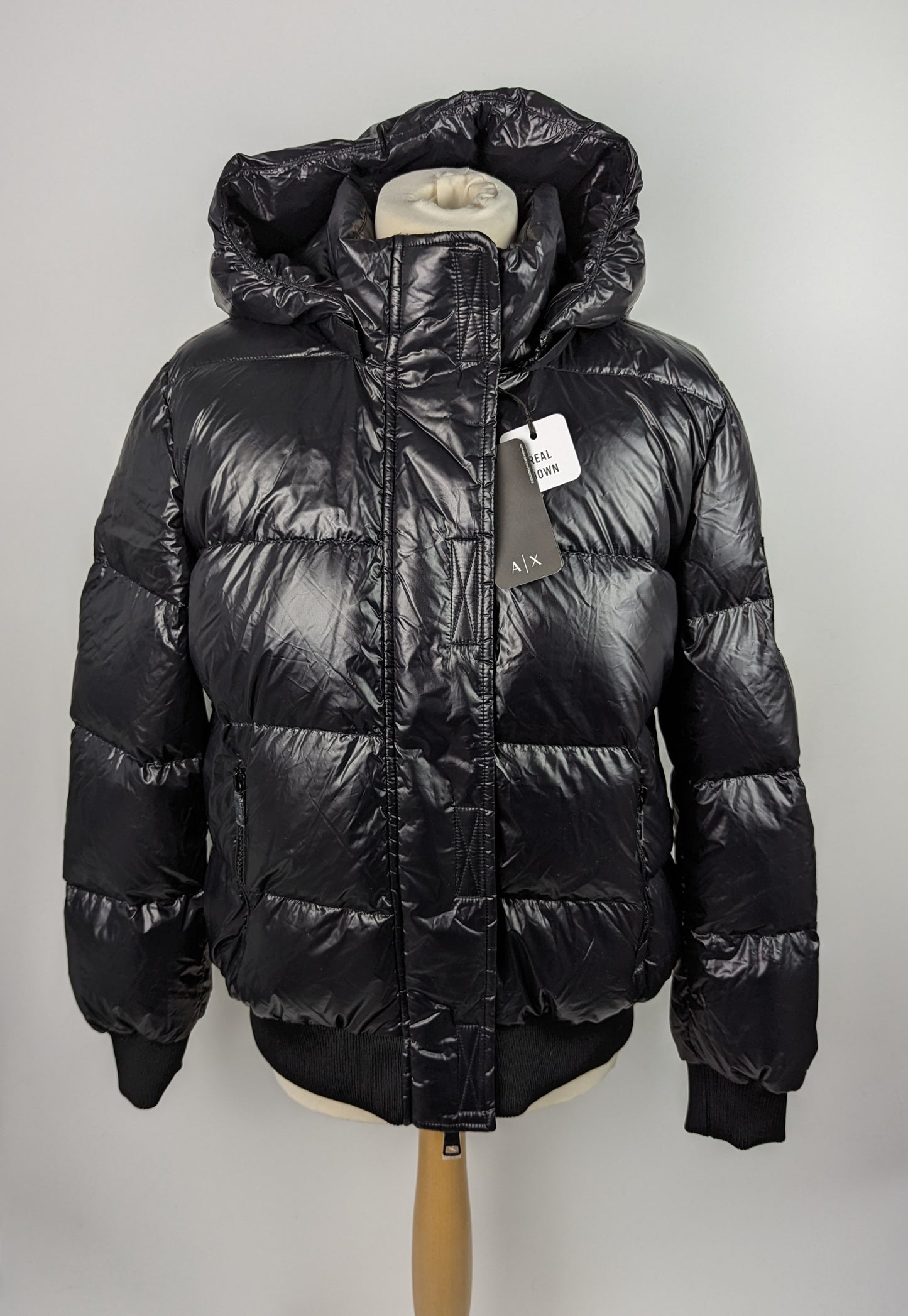 ARMANI EXCHANGE Icon logo padded jacket - Black