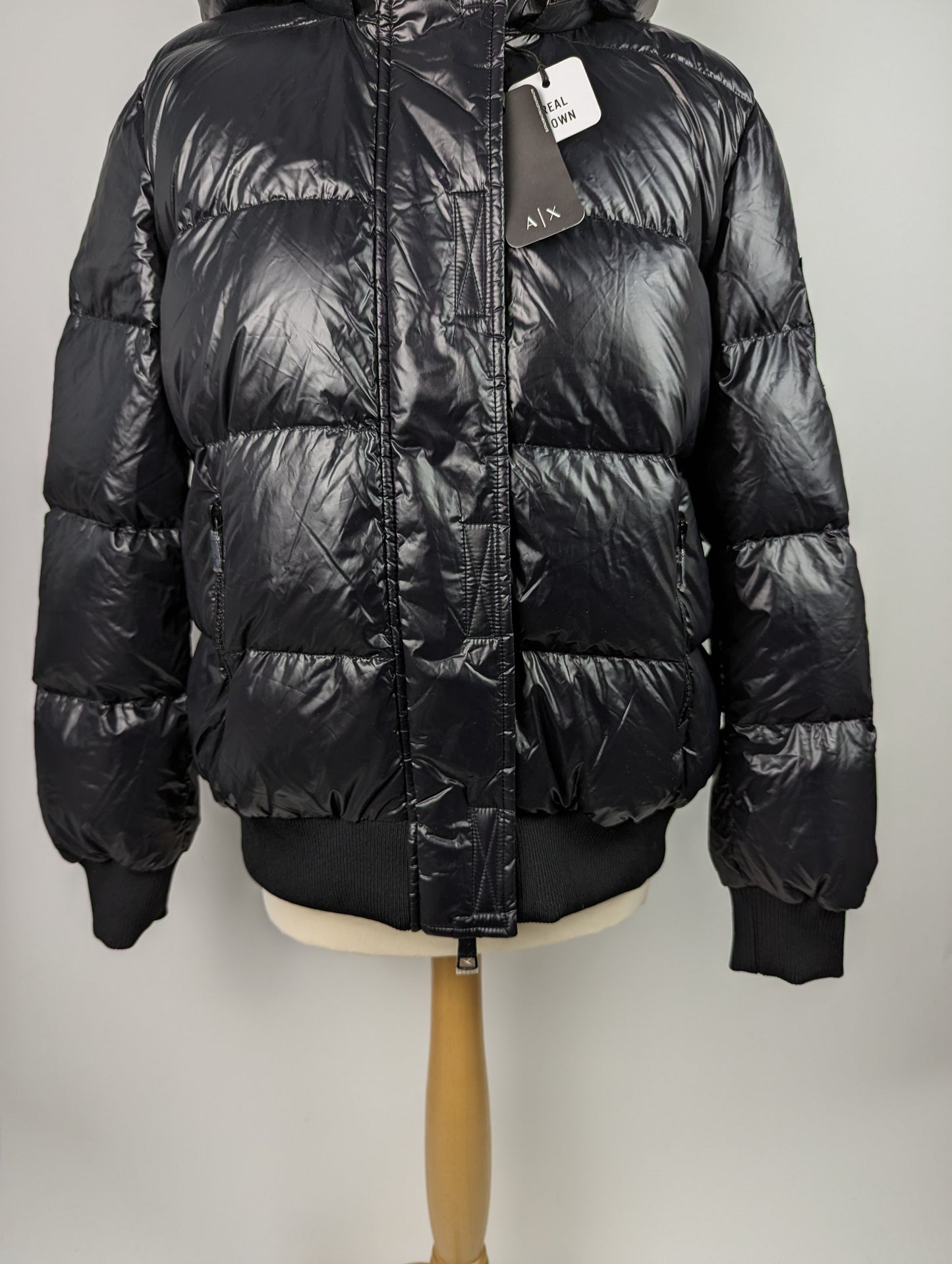 ARMANI EXCHANGE Icon logo padded jacket - Black