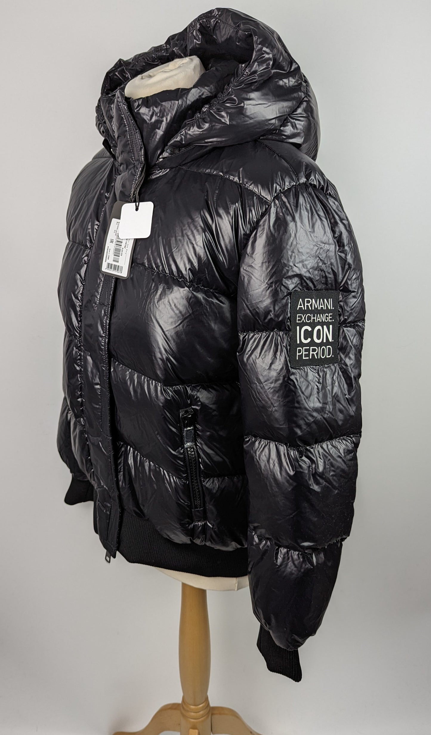 ARMANI EXCHANGE Icon logo padded jacket - Black