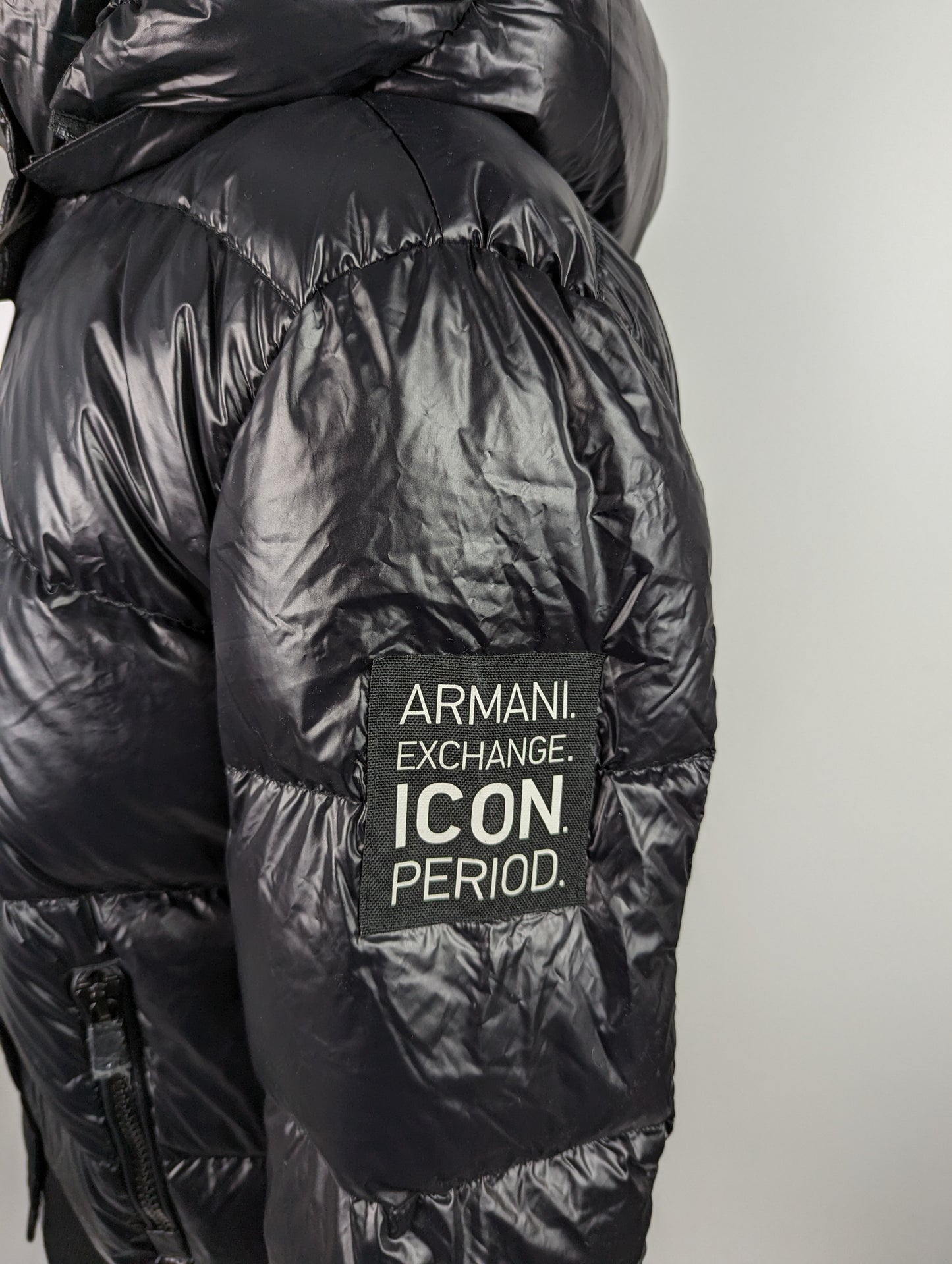 ARMANI EXCHANGE Icon logo padded jacket - Black