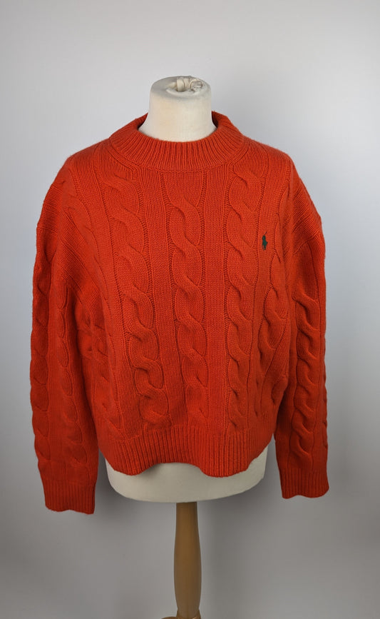 POLO RALPH LAUREN Cable-knit cashmere Jumper - Orange