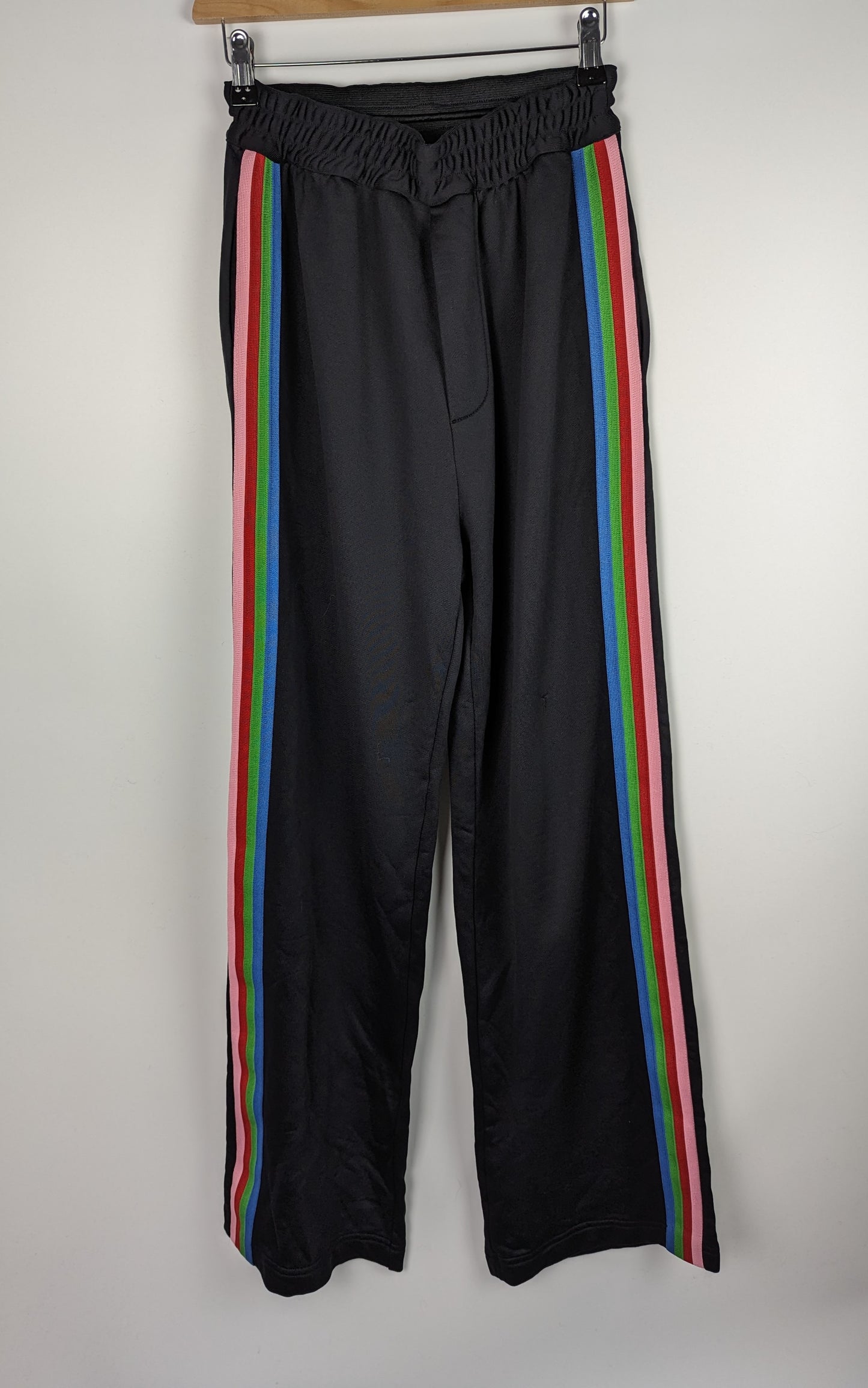 DSQUARED2 Stripe Detail Track Pants - Black / Rainbow