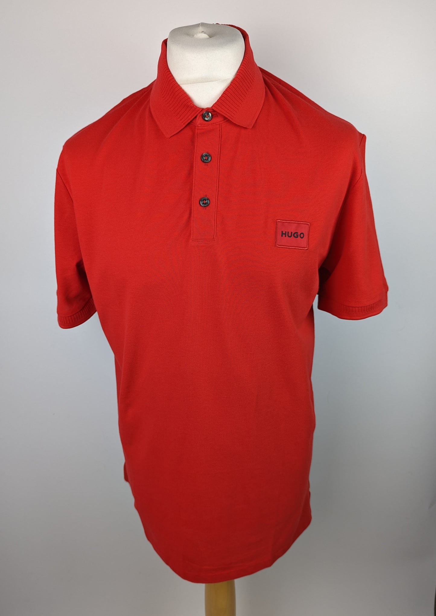 HUGO Mens Dereso Slim Fit Polo Shirt - Red