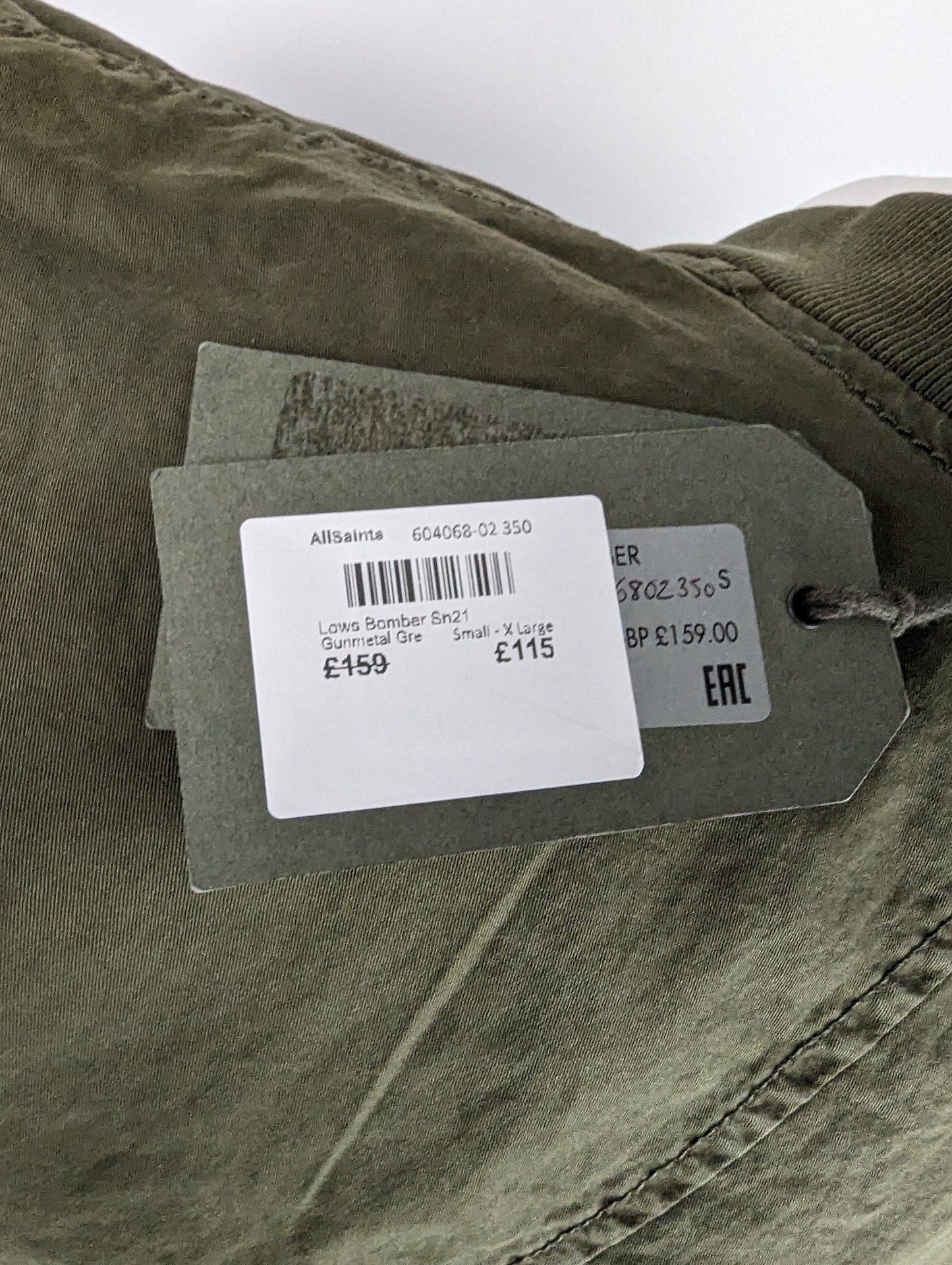 ALL SAINTS Bomber Jacket - Khaki Green