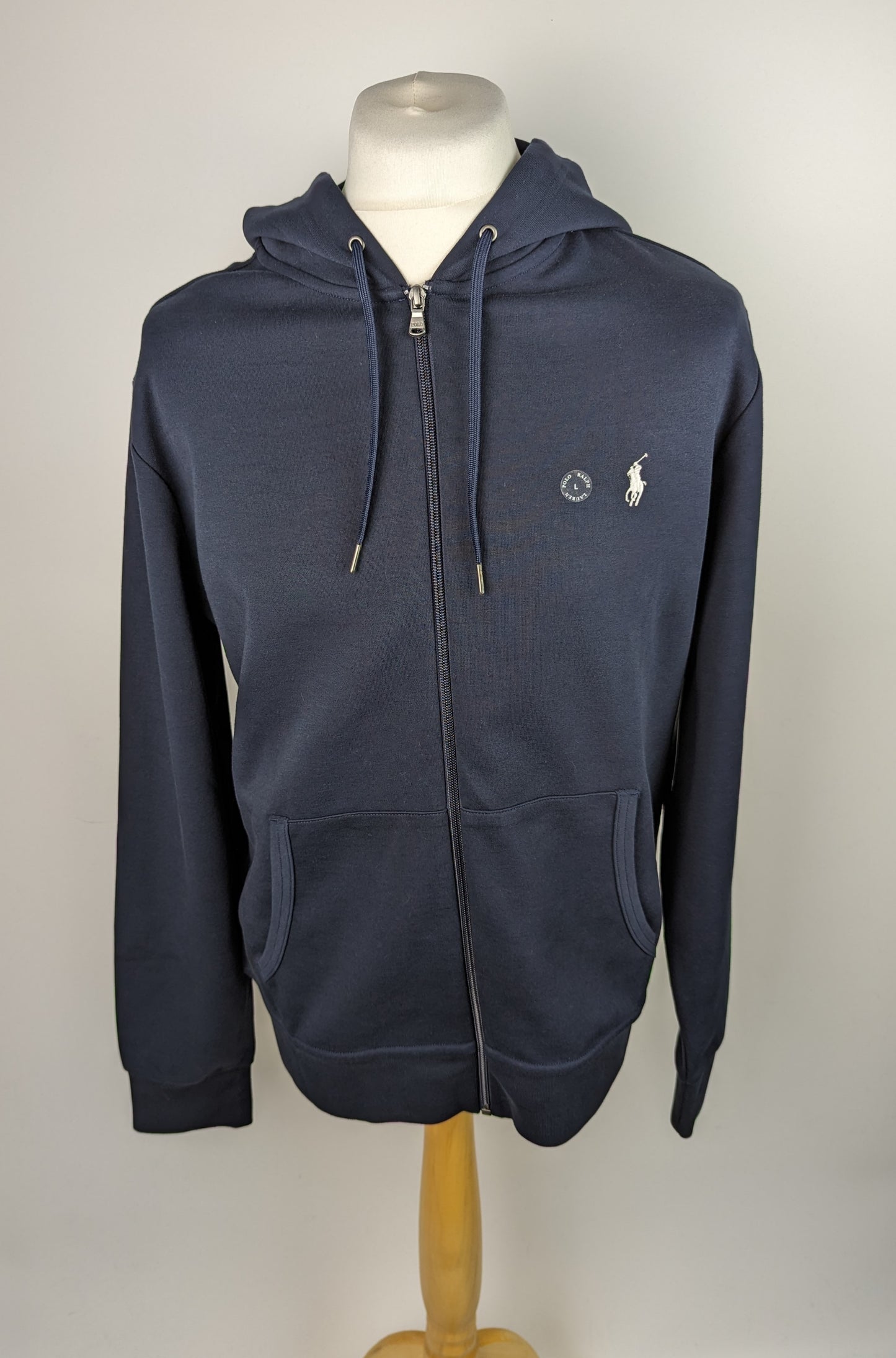 POLO RALPH LAUREN Double-Knit Tech Full-Zip Hoodie - Navy Blue