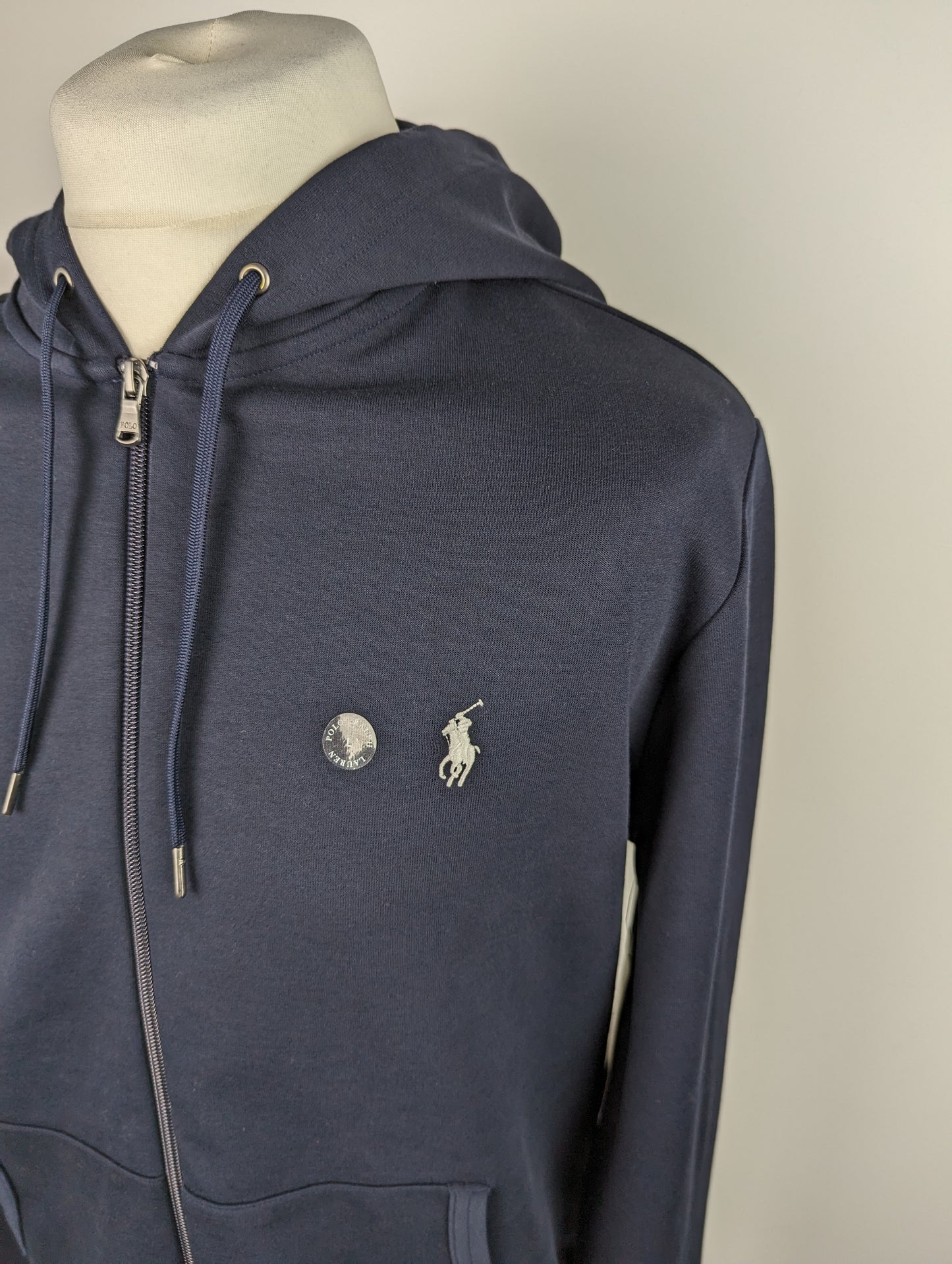 POLO RALPH LAUREN Double-Knit Tech Full-Zip Hoodie - Navy Blue