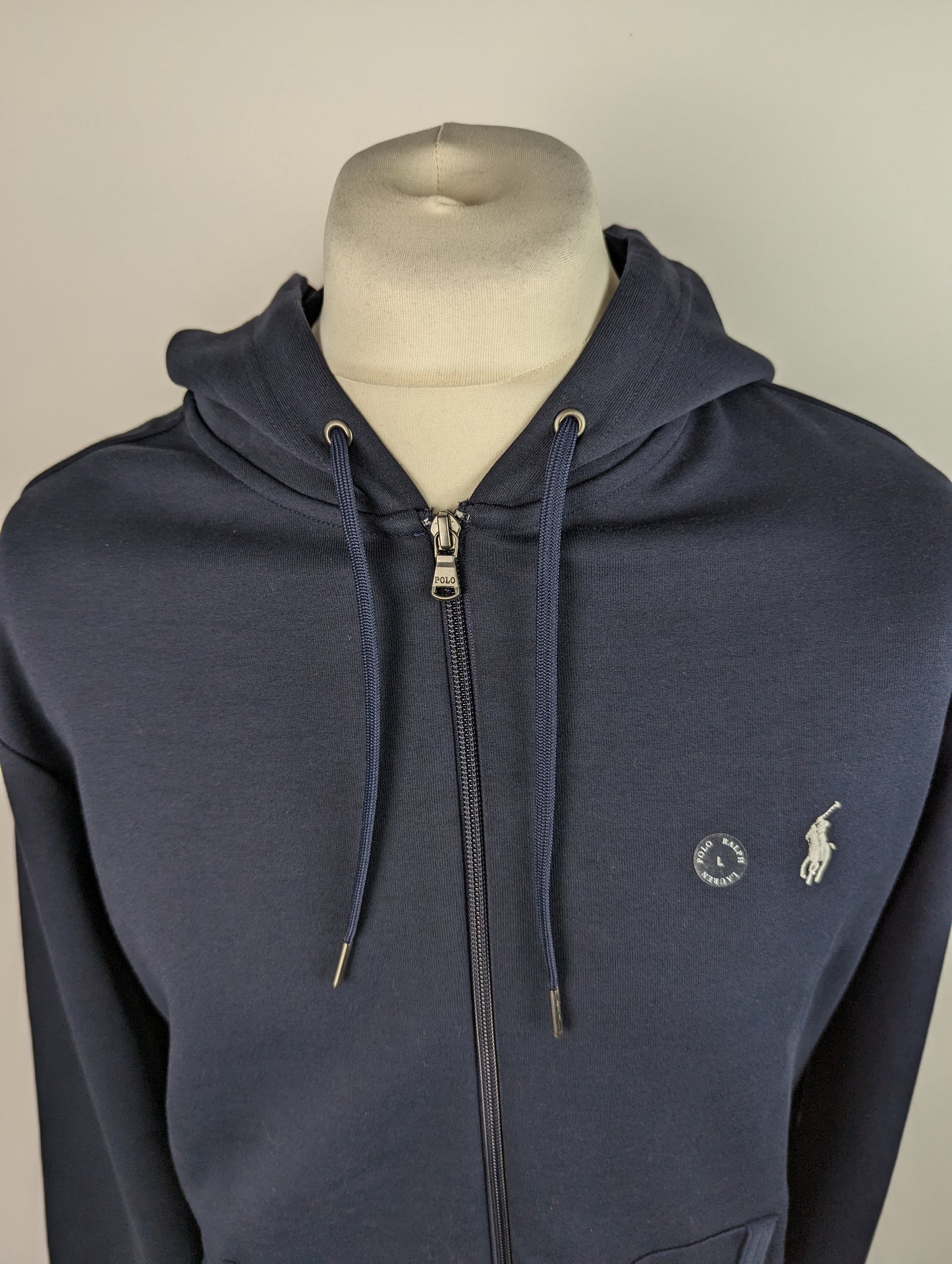 POLO RALPH LAUREN Double-Knit Tech Full-Zip Hoodie - Navy Blue