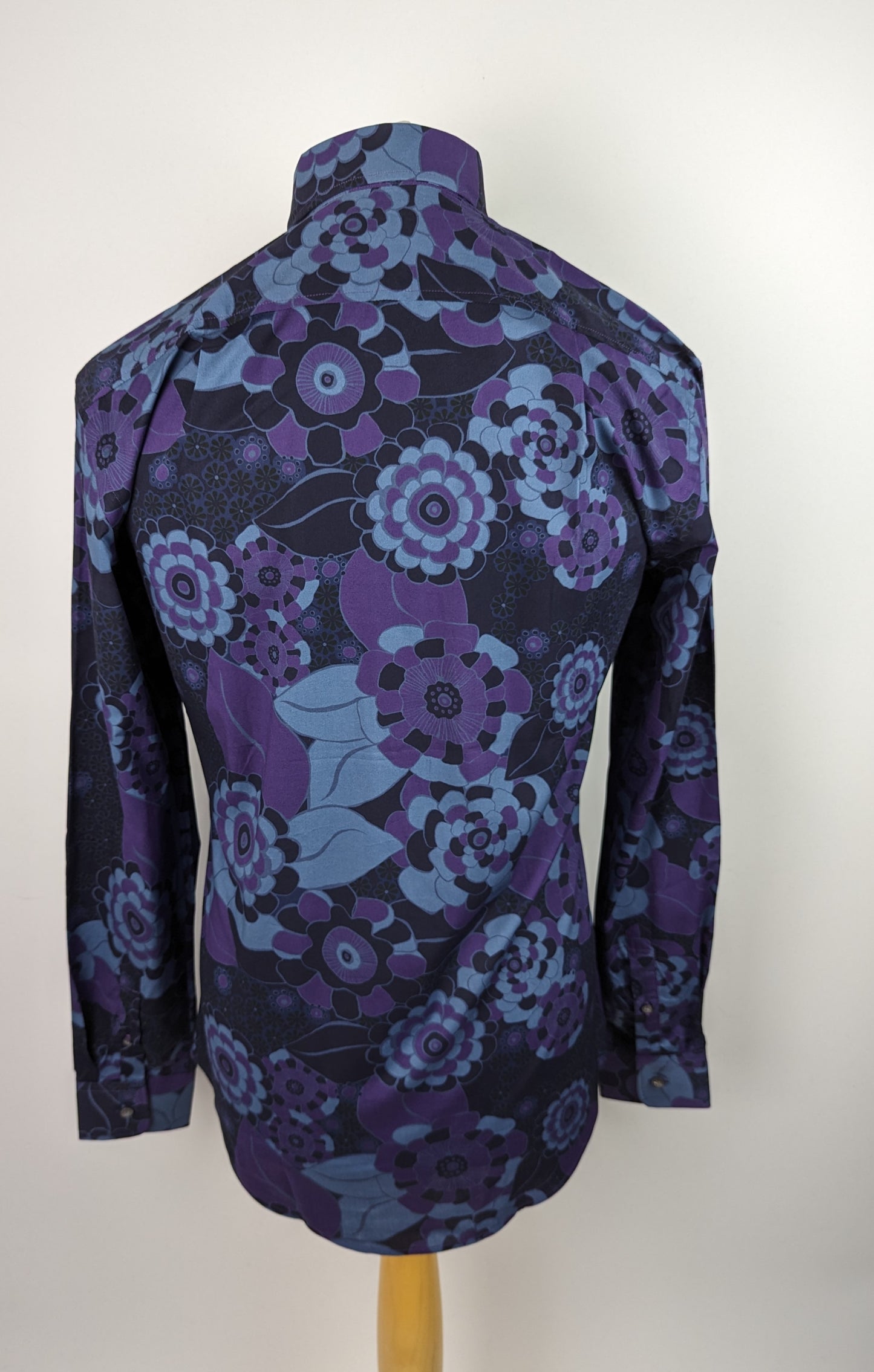 TIGER OF SWEDEN Mens Floral Print Shirt - Blue / Purple