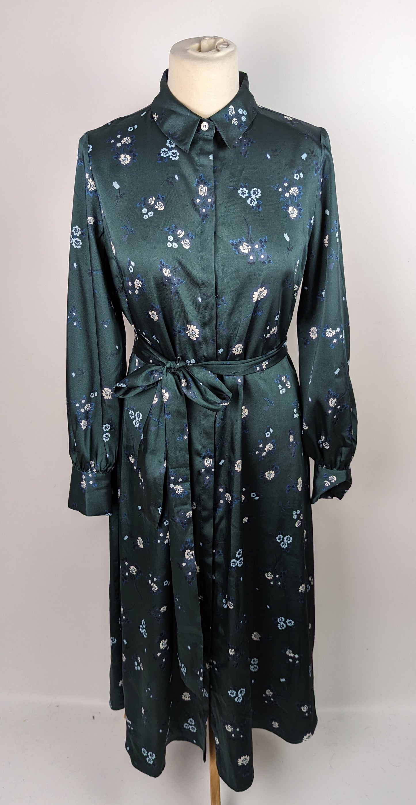 MARELLA Tritone Floral Midi Dress - Dark Green