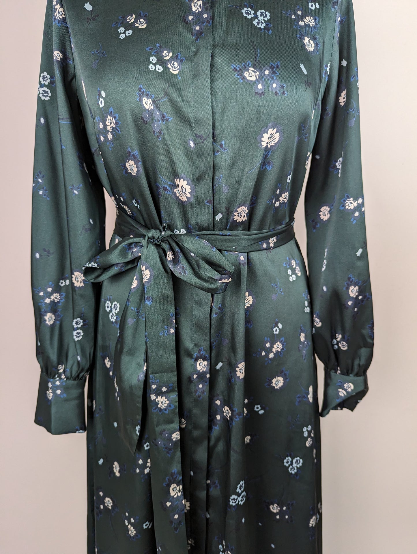 MARELLA Tritone Floral Midi Dress - Dark Green