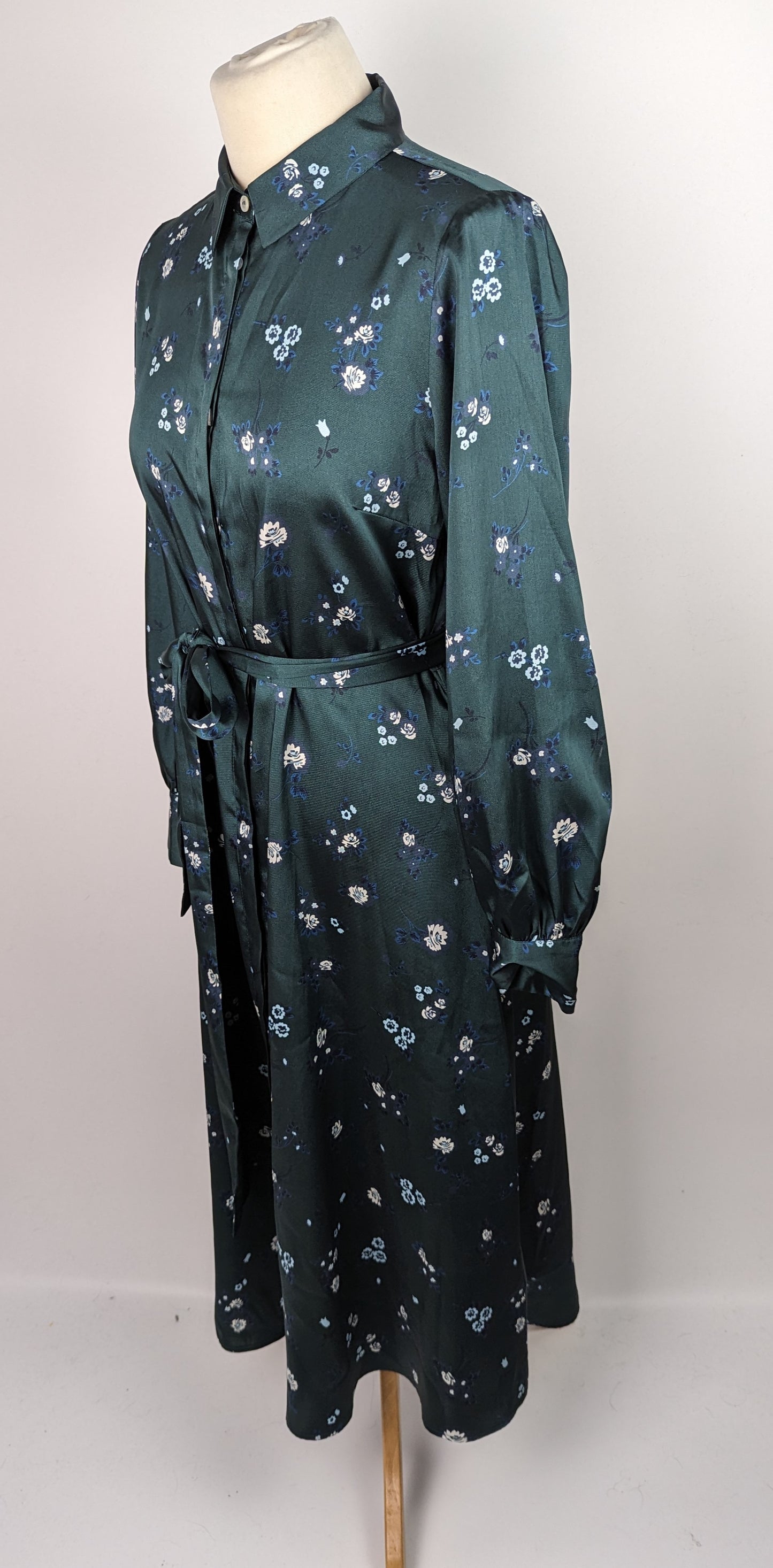 MARELLA Tritone Floral Midi Dress - Dark Green