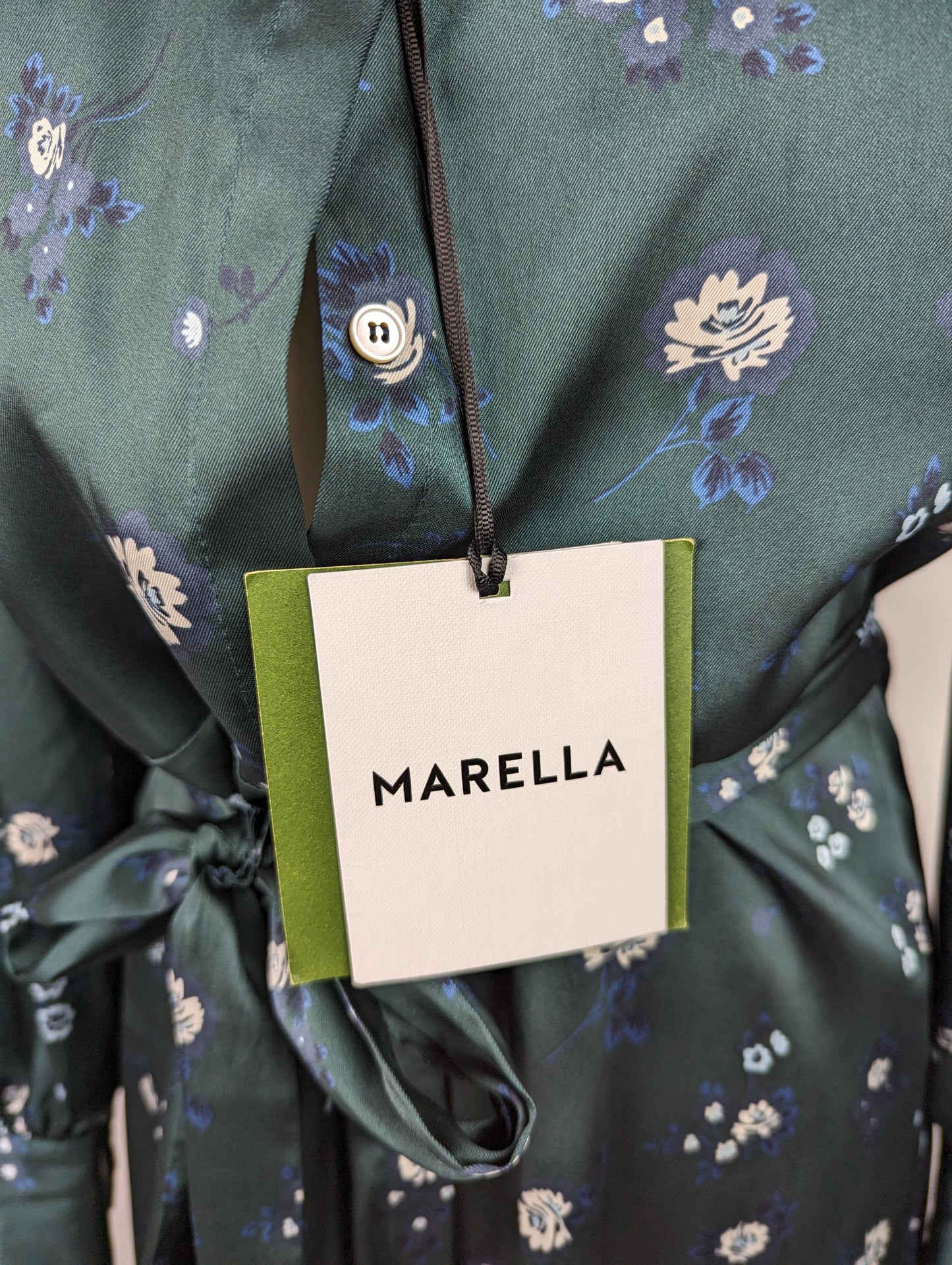 MARELLA Tritone Floral Midi Dress - Dark Green